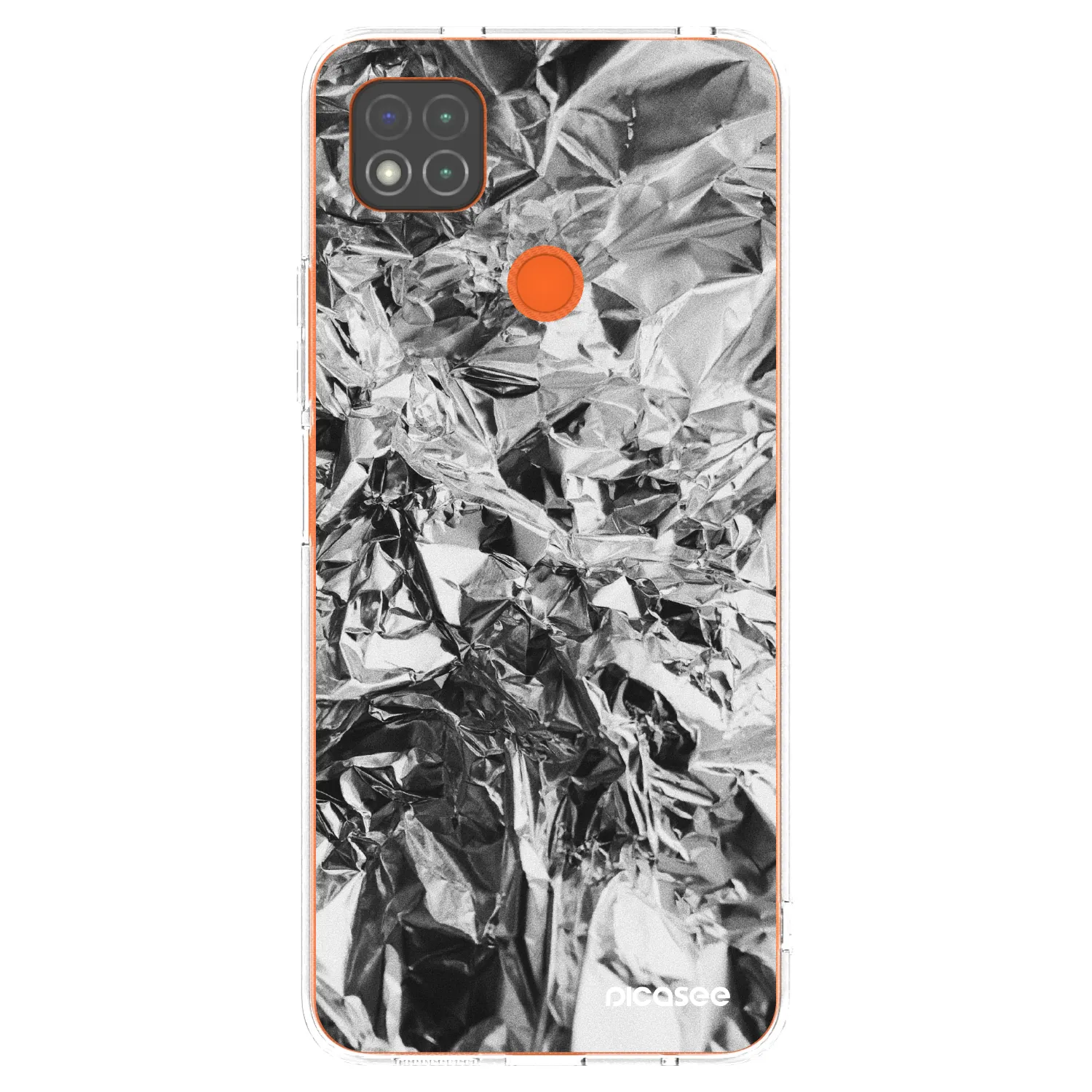 Picasee Xiaomi Redmi 9C Hülle - Transparentes Silikon - Chrome