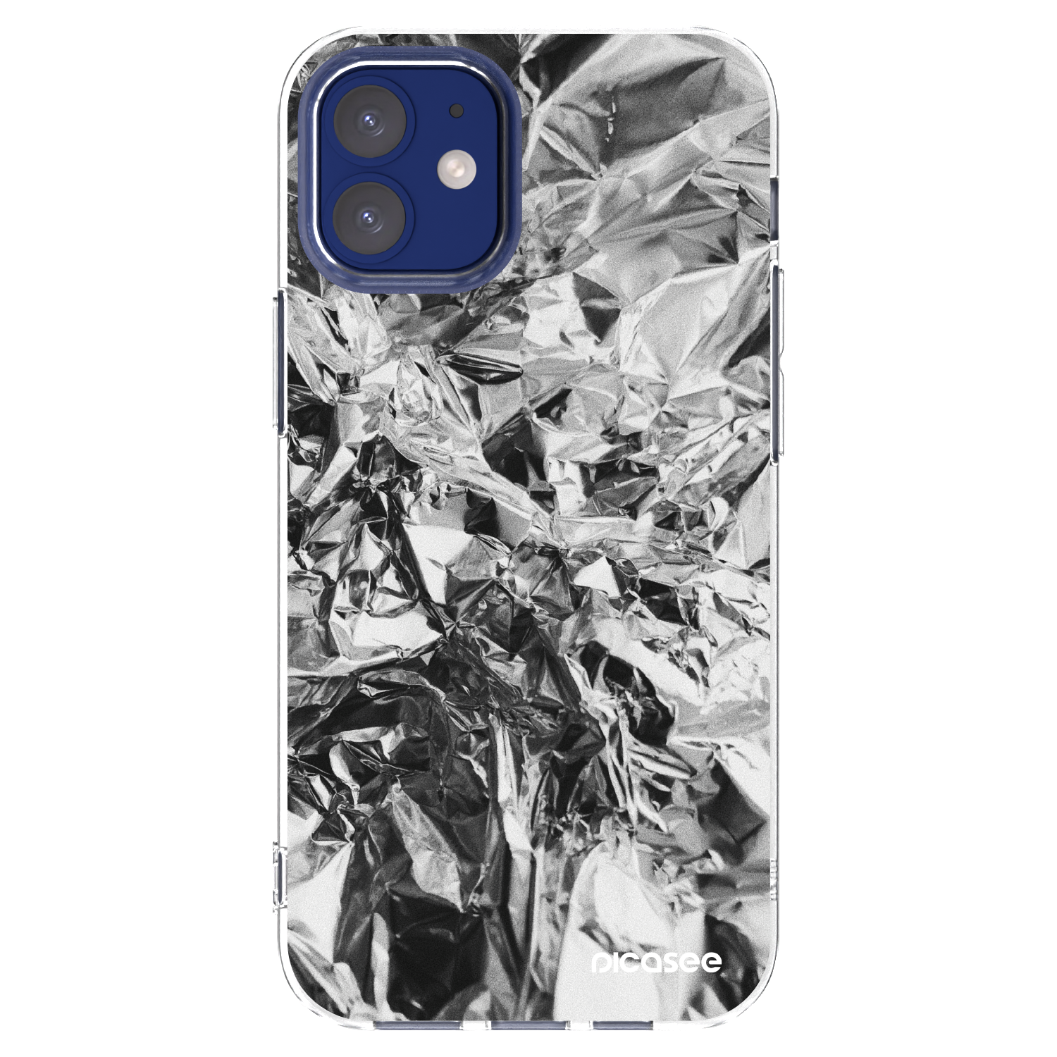 Picasee Apple iPhone 12 mini Hülle - Transparentes Silikon - Chrome