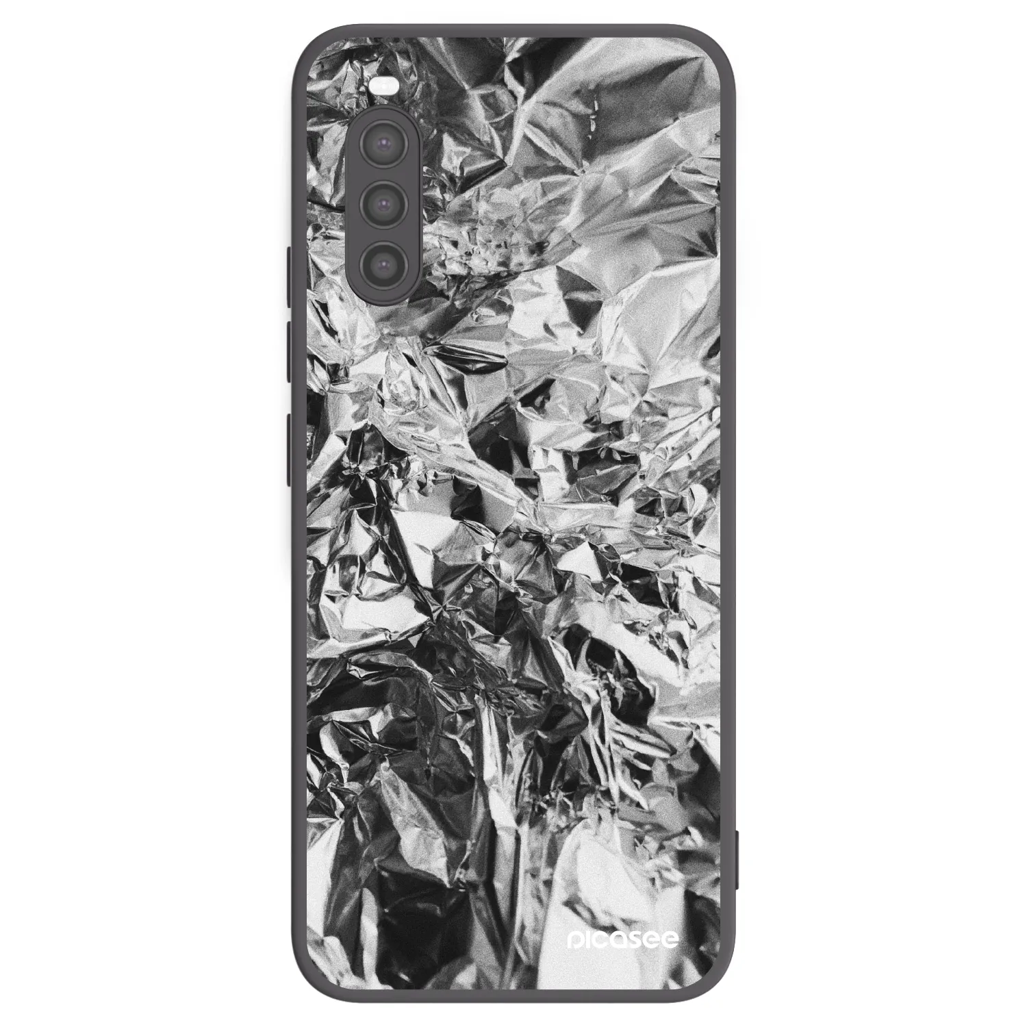 Picasee Sony Xperia 10 II Hülle - Schwarzes Silikon - Chrome