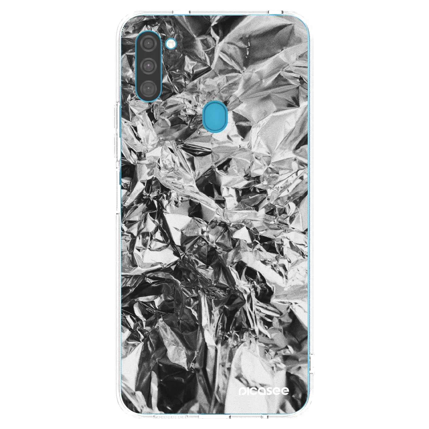 Picasee Samsung Galaxy M11 Hülle - Transparentes Silikon - Chrome