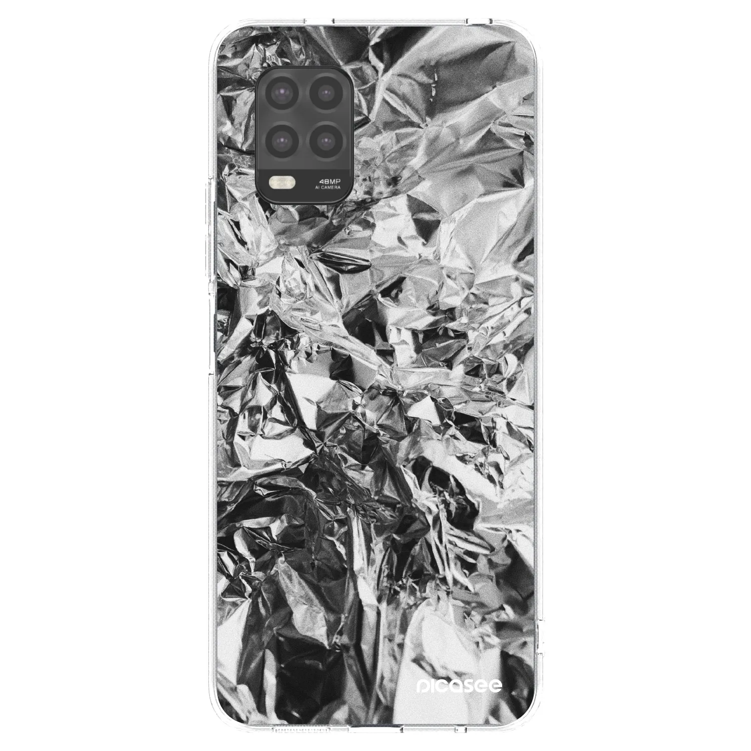 Picasee Xiaomi Mi 10 Lite Hülle - Transparentes Silikon - Chrome