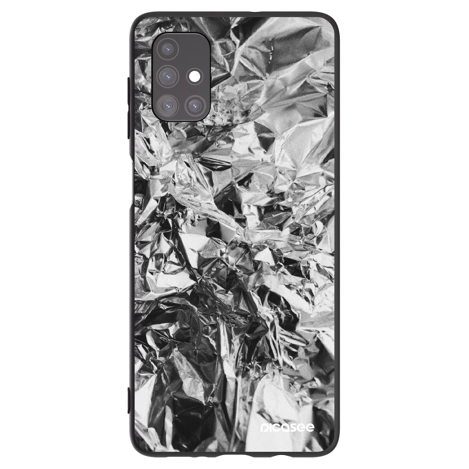 Picasee Samsung Galaxy M51 M515F Hülle - Schwarzes Silikon - Chrome