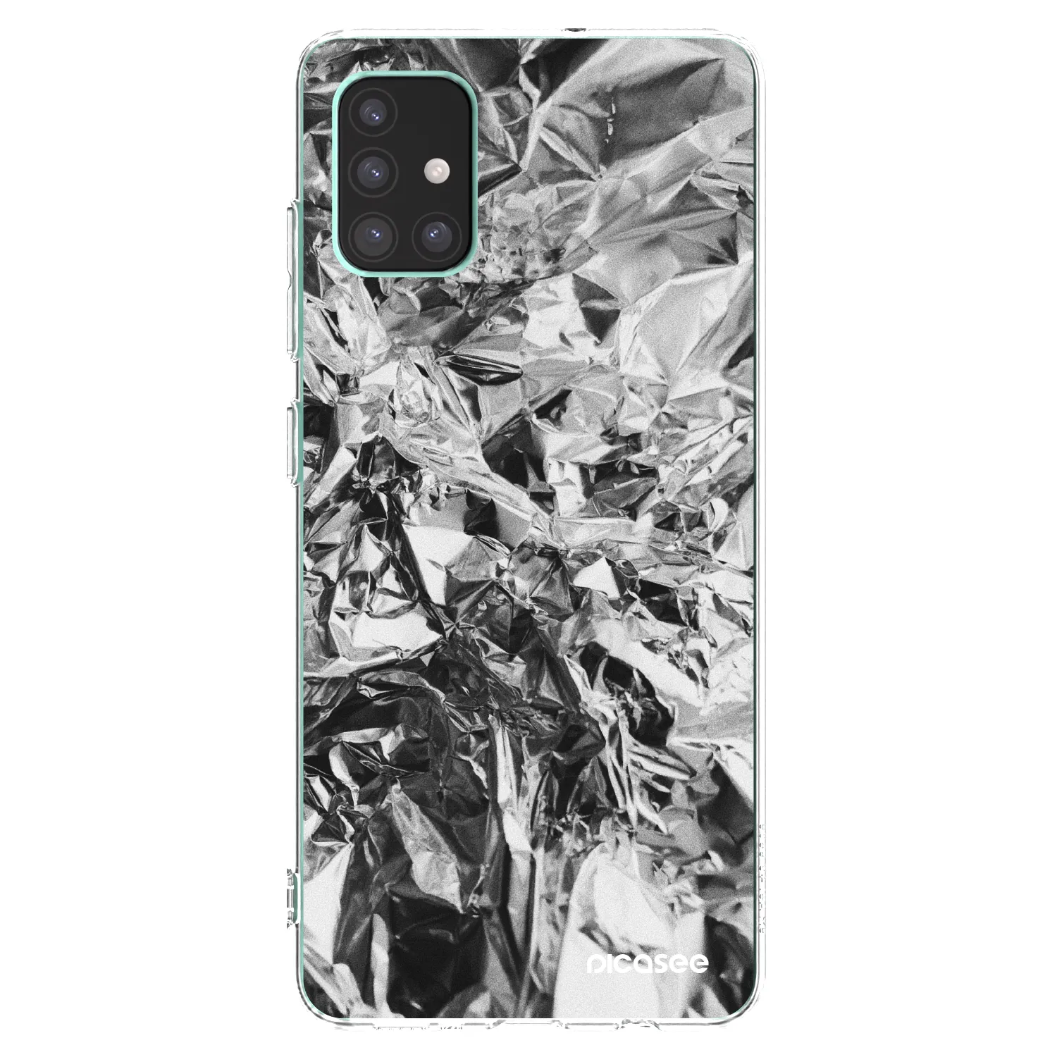 Picasee Samsung Galaxy M51 M515F Hülle - Transparentes Silikon - Chrome