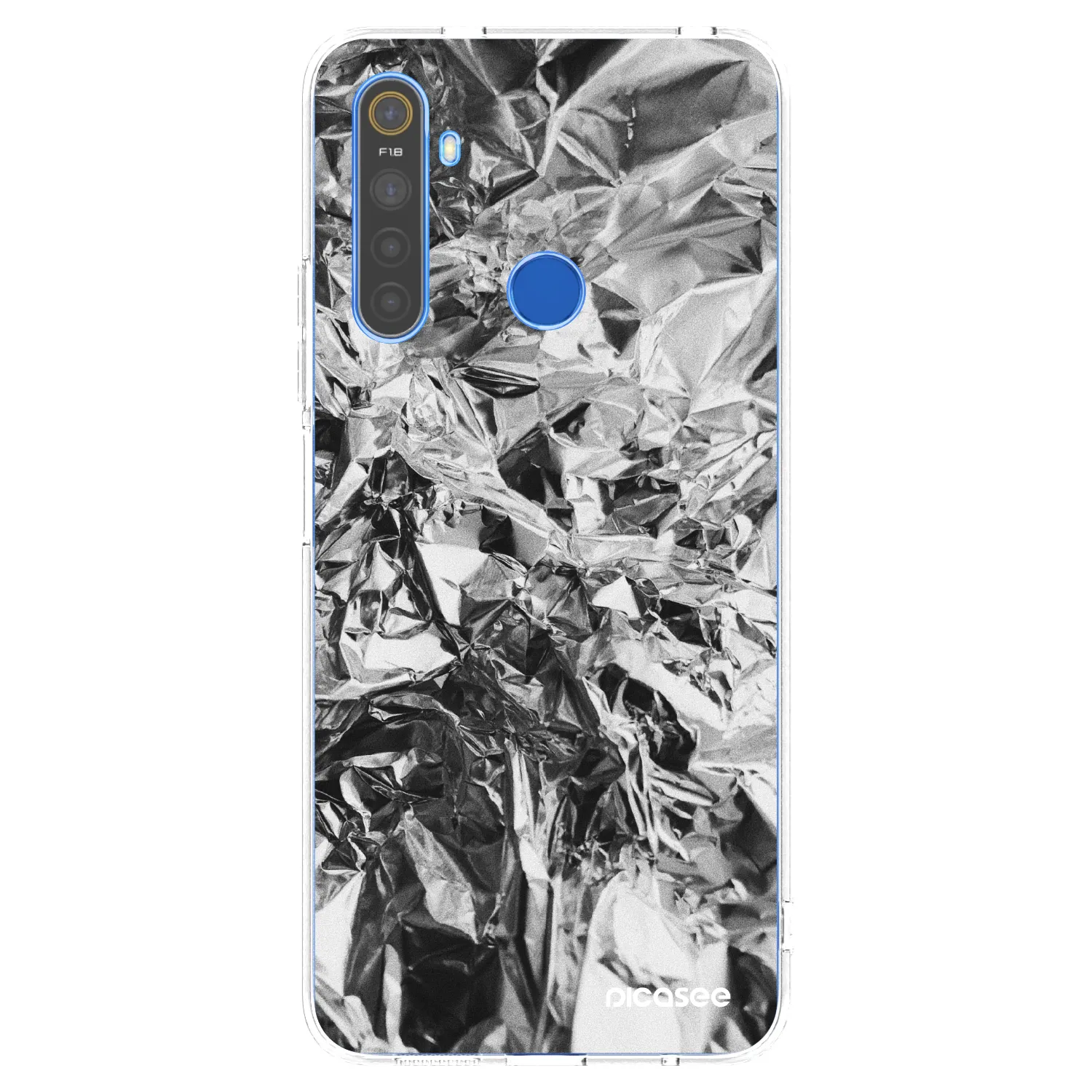 Picasee Realme 5 Hülle - Transparentes Silikon - Chrome