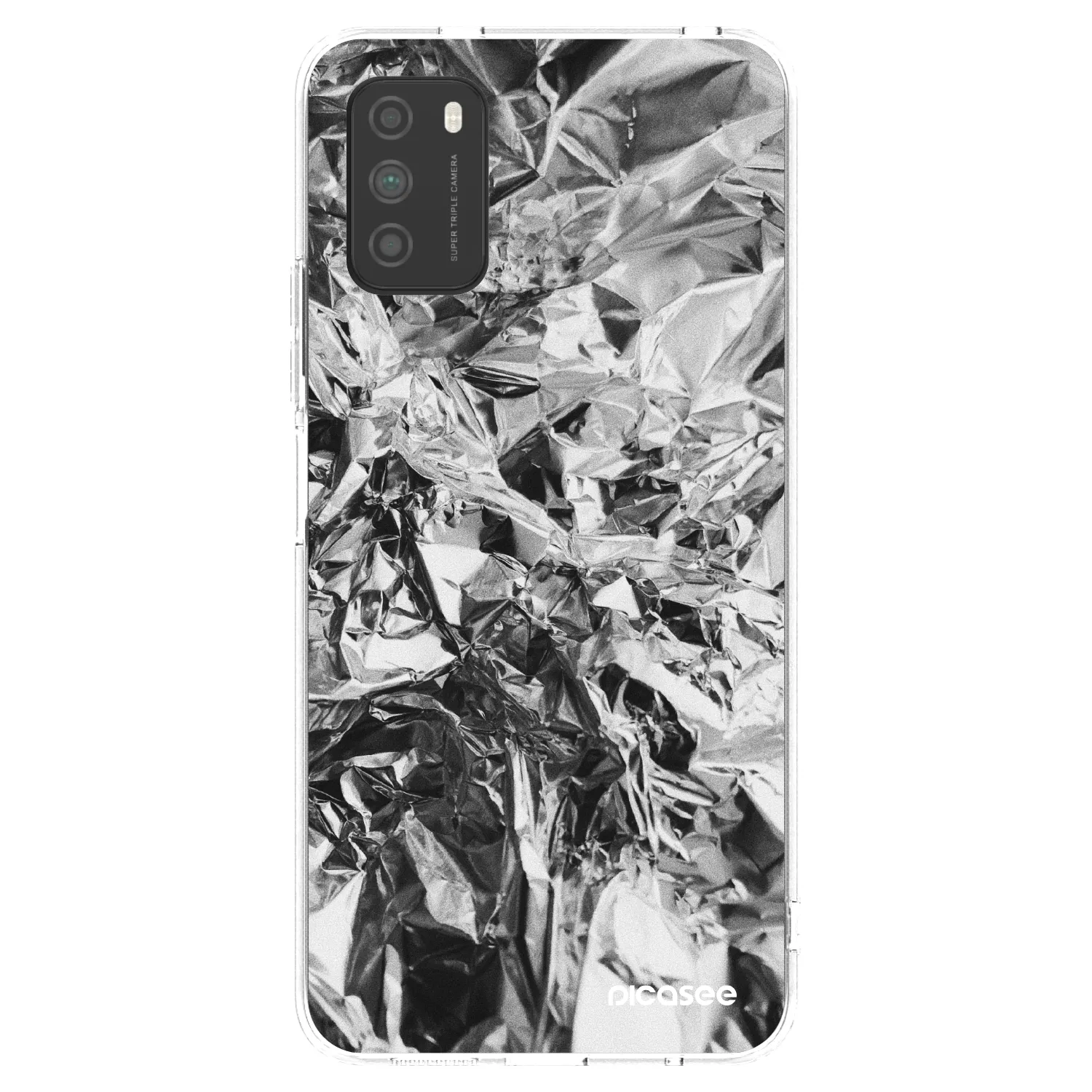 Picasee Xiaomi Poco M3 Hülle - Transparentes Silikon - Chrome