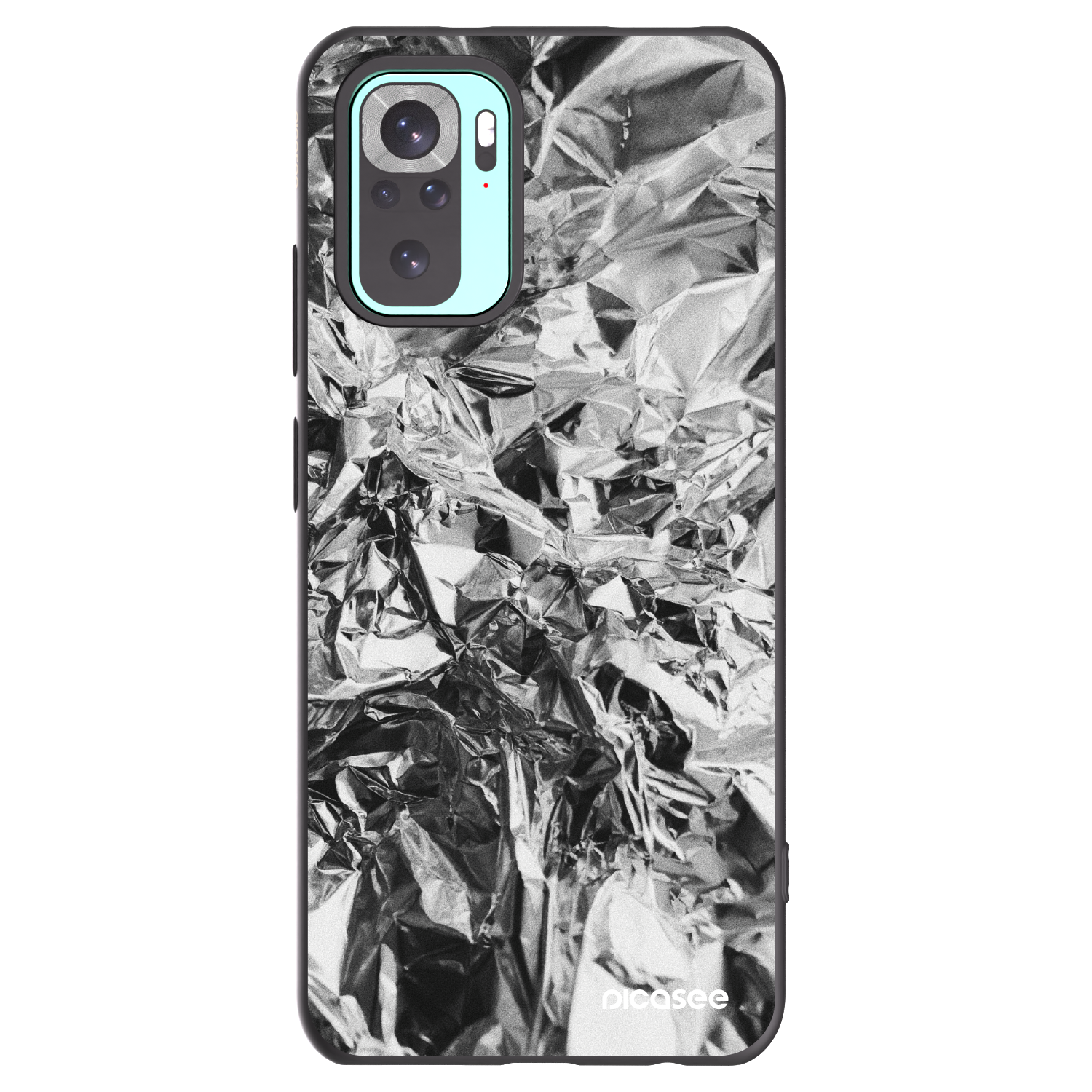 Picasee Xiaomi Redmi Note 10 Pro Hülle - Schwarzes Silikon - Chrome