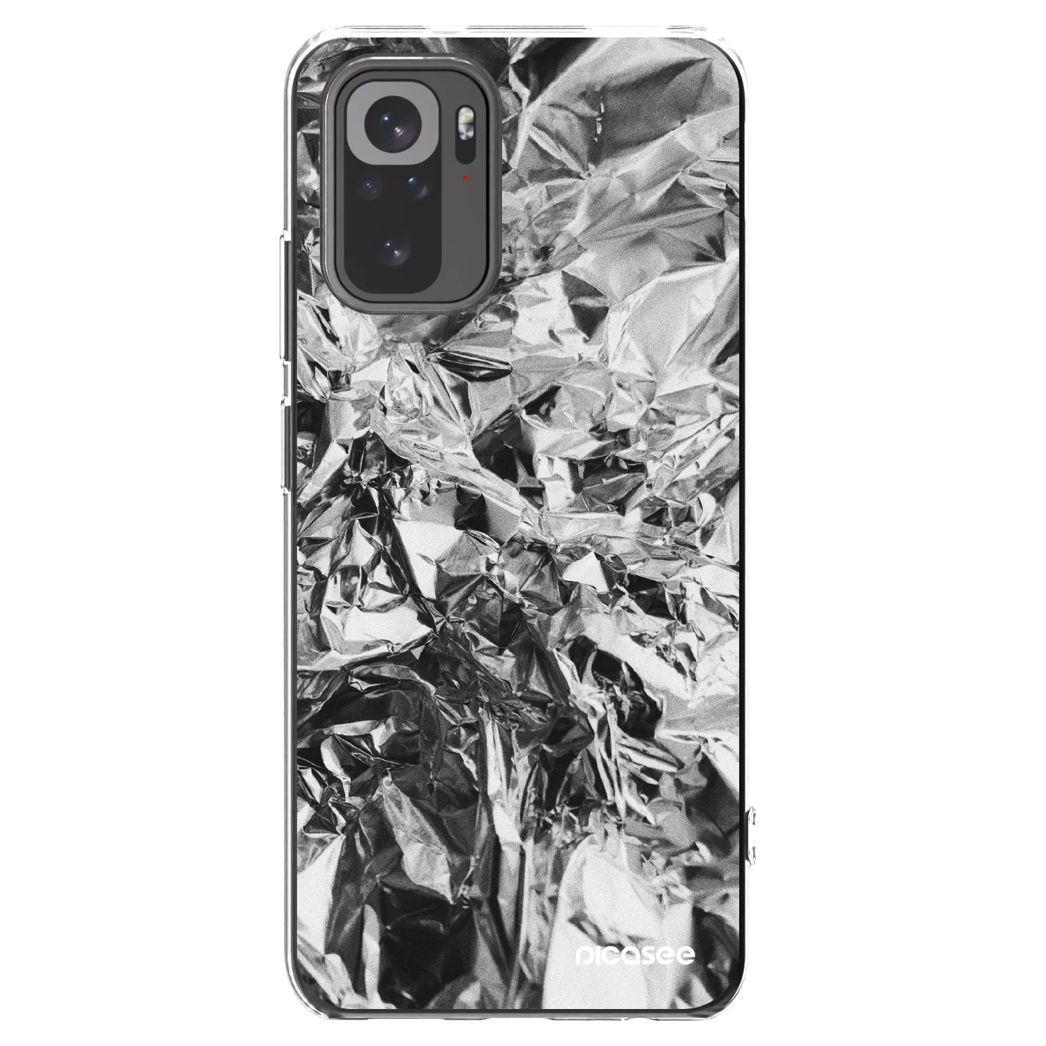 Picasee Xiaomi Redmi Note 10S Hülle - Transparentes Silikon - Chrome