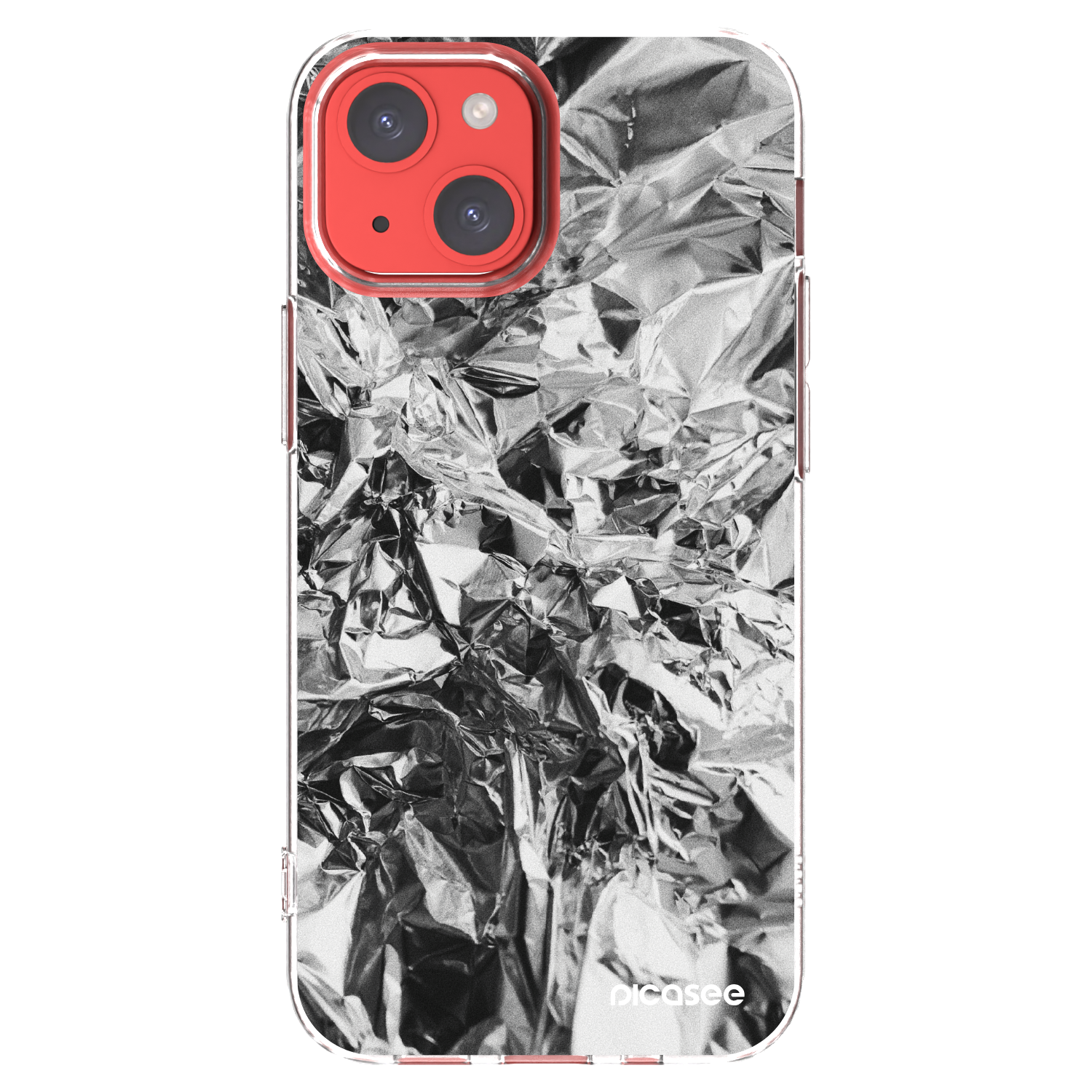 Picasee Apple iPhone 13 mini Hülle - Transparentes Silikon - Chrome