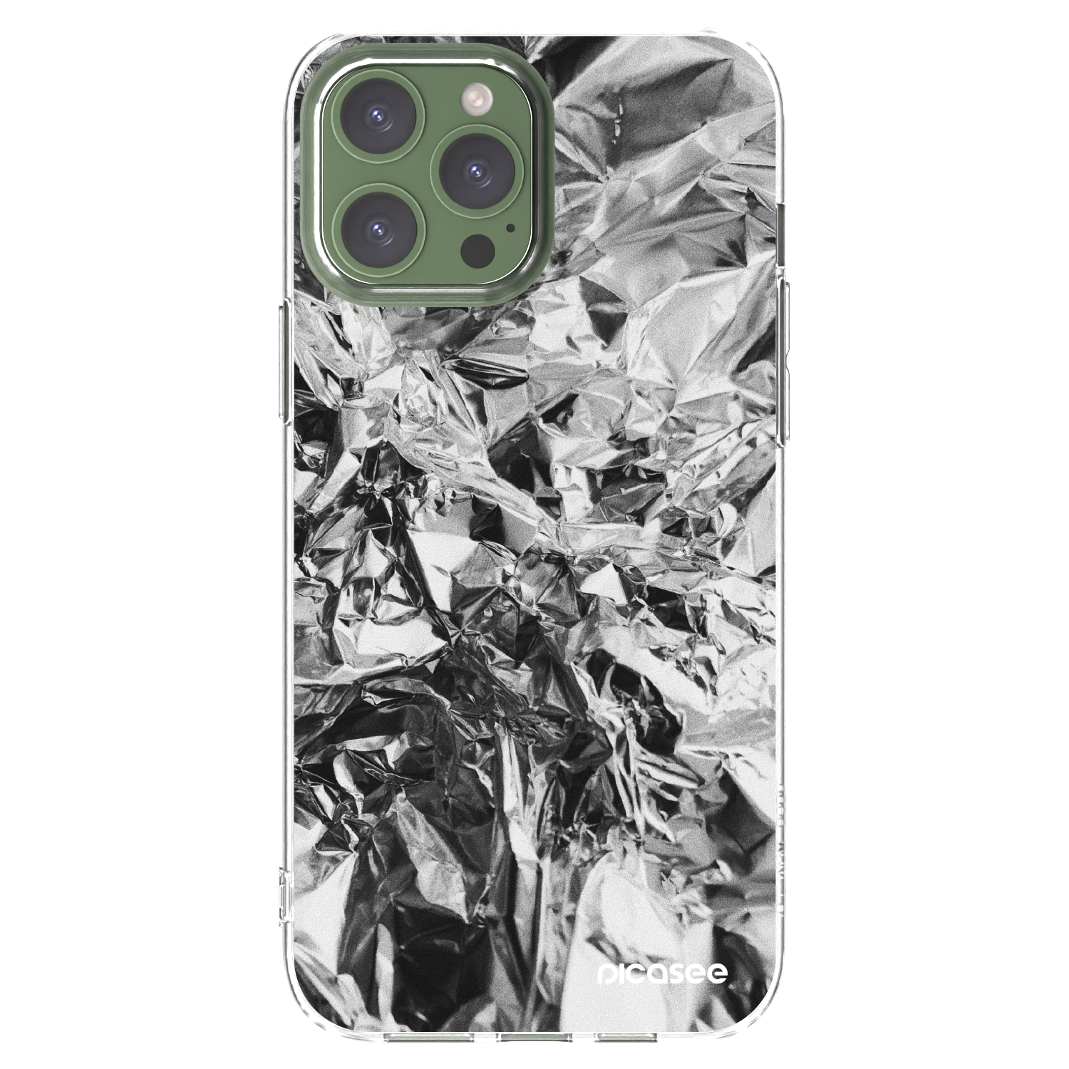 Picasee Apple iPhone 13 Pro Max Hülle - Transparentes Silikon - Chrome