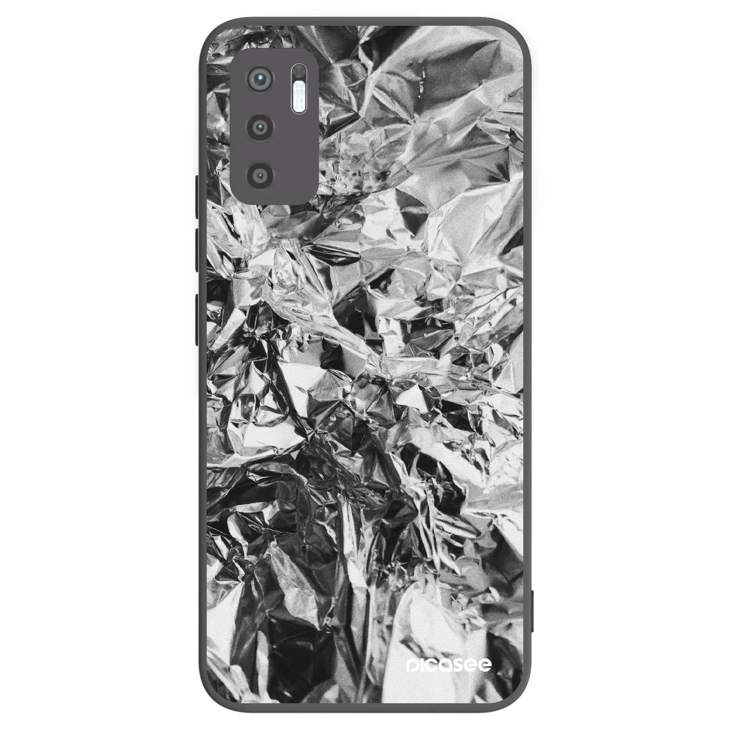 Picasee Xiaomi Redmi Note 10 5G Hülle - Schwarzes Silikon - Chrome
