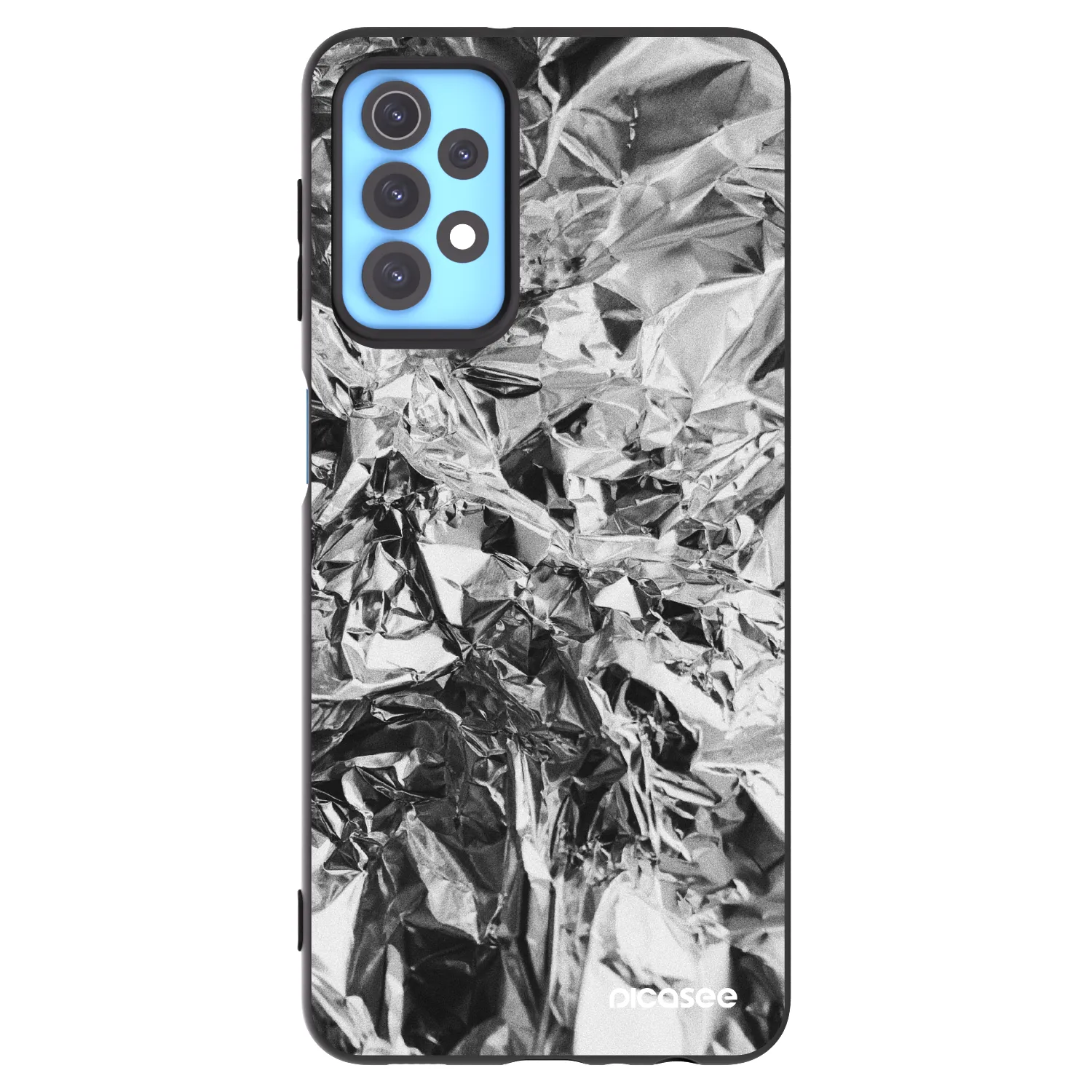Picasee Samsung Galaxy A32 4G SM-A325F Hülle - Schwarzes Silikon - Chrome