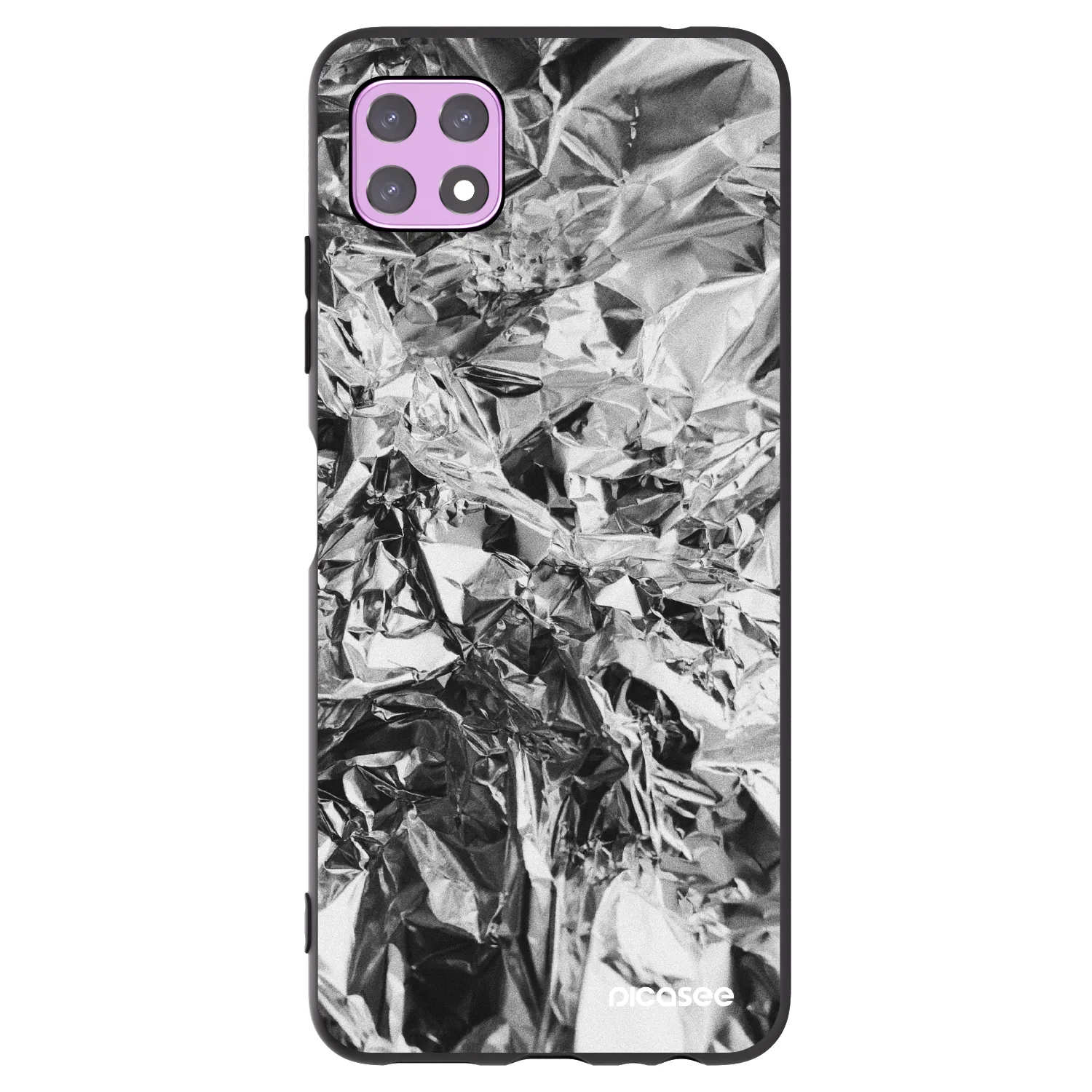 Picasee Samsung Galaxy A22 A226B 5G Hülle - Schwarzes Silikon - Chrome