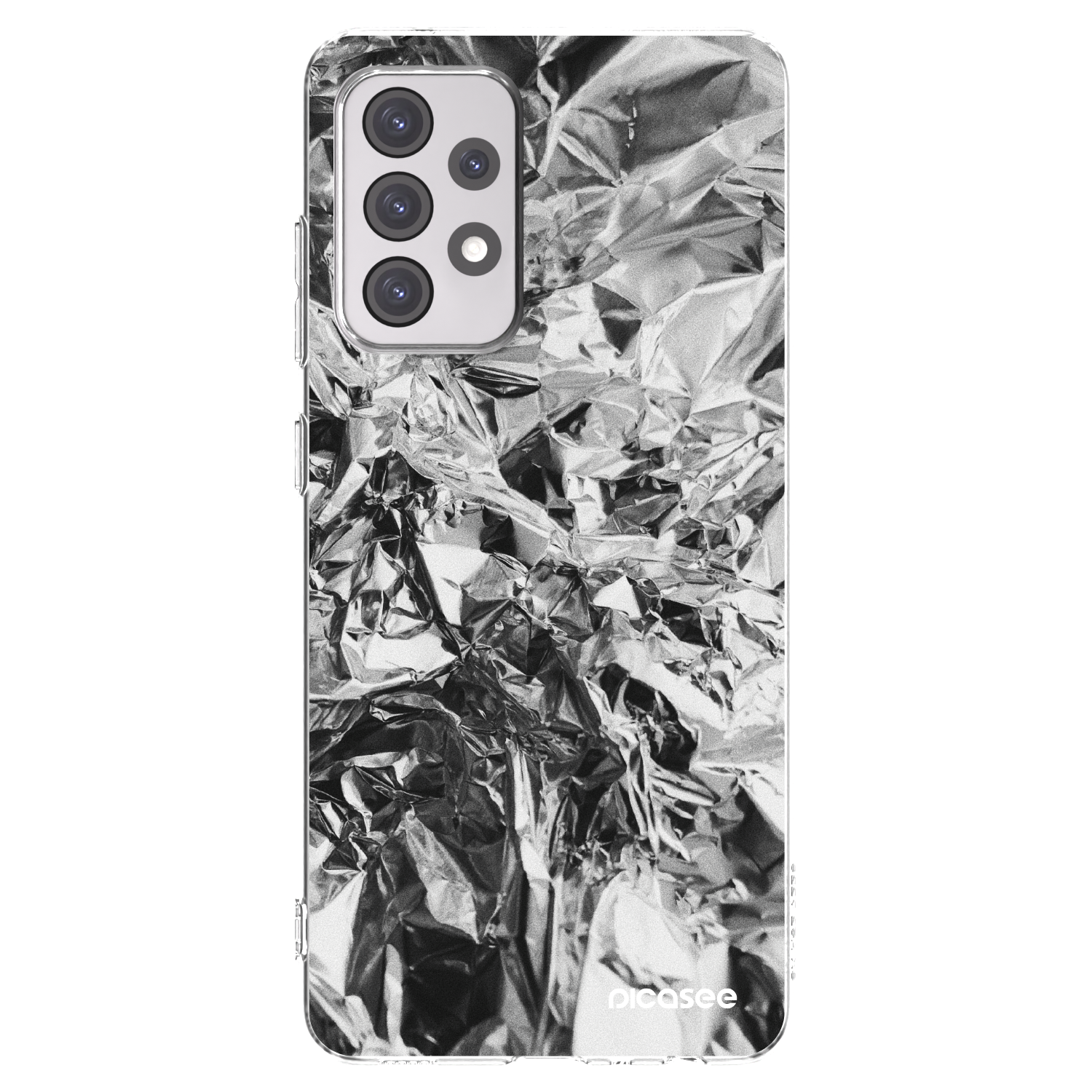 Picasee Samsung Galaxy A52s 5G A528B Hülle - Transparentes Silikon - Chrome