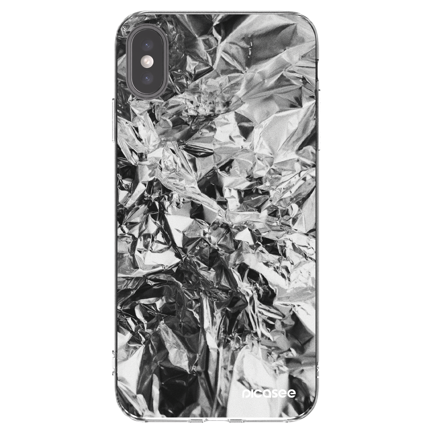 Picasee Apple iPhone XS Max Hülle - Transparentes Silikon - Chrome