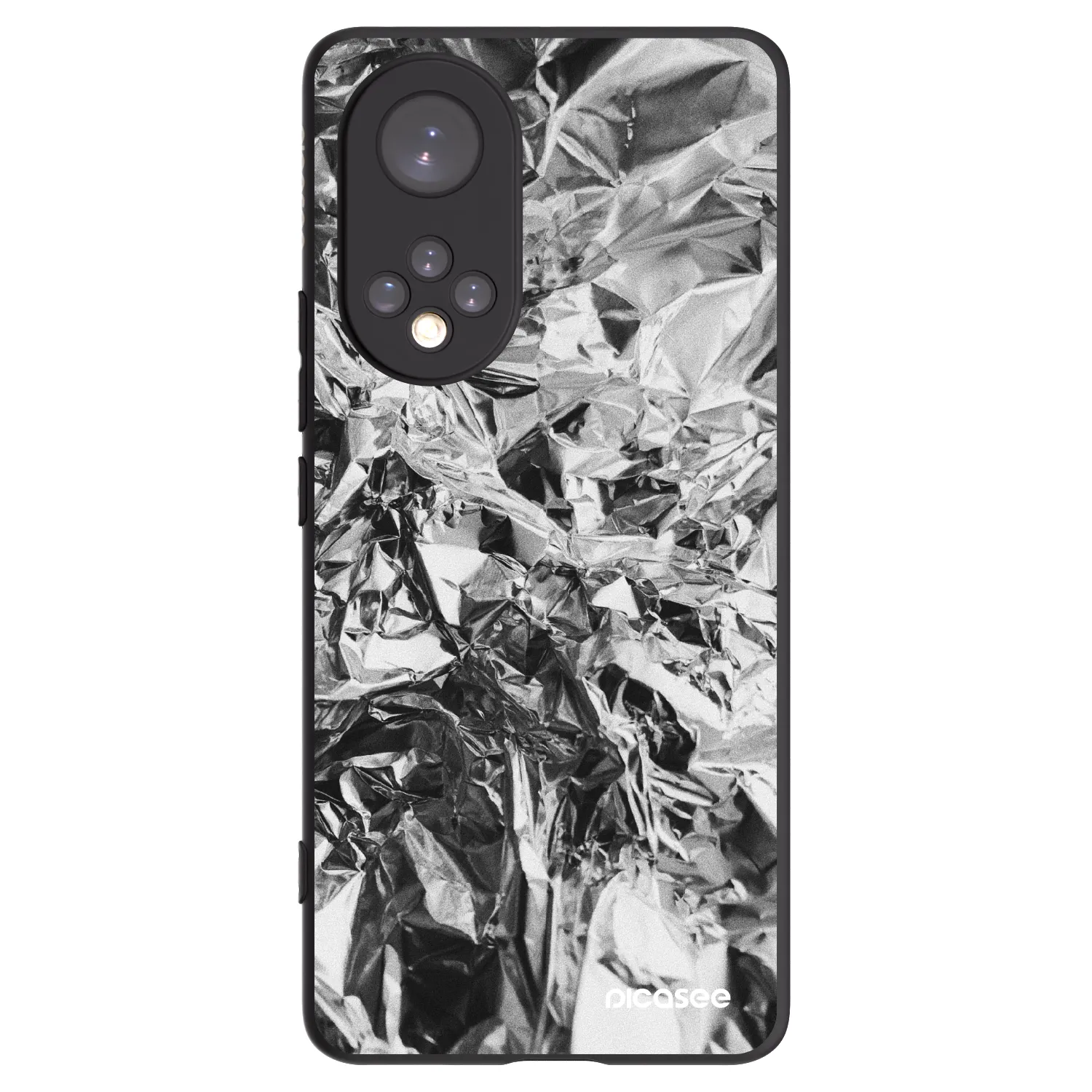 Picasee Huawei Nova 9 Hülle - Schwarzes Silikon - Chrome