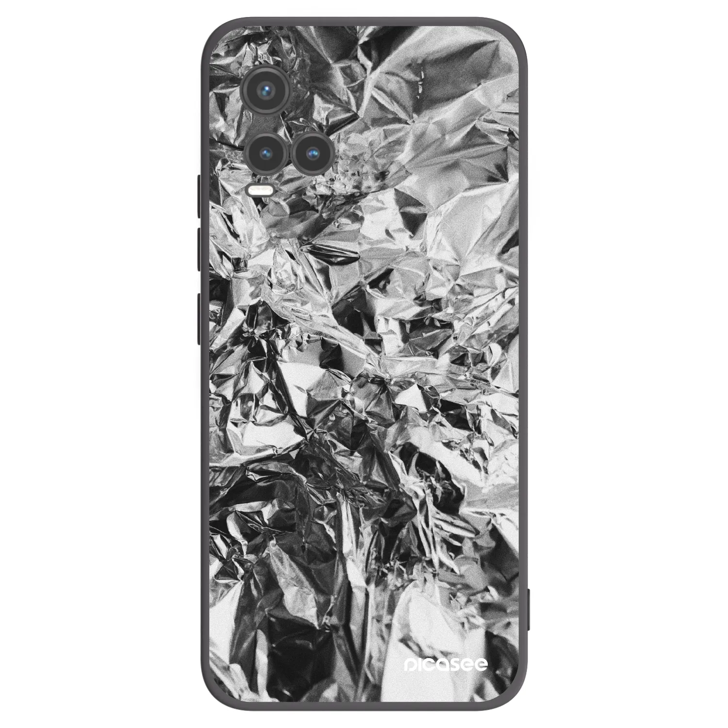 Picasee Vivo Y33s Hülle - Schwarzes Silikon - Chrome