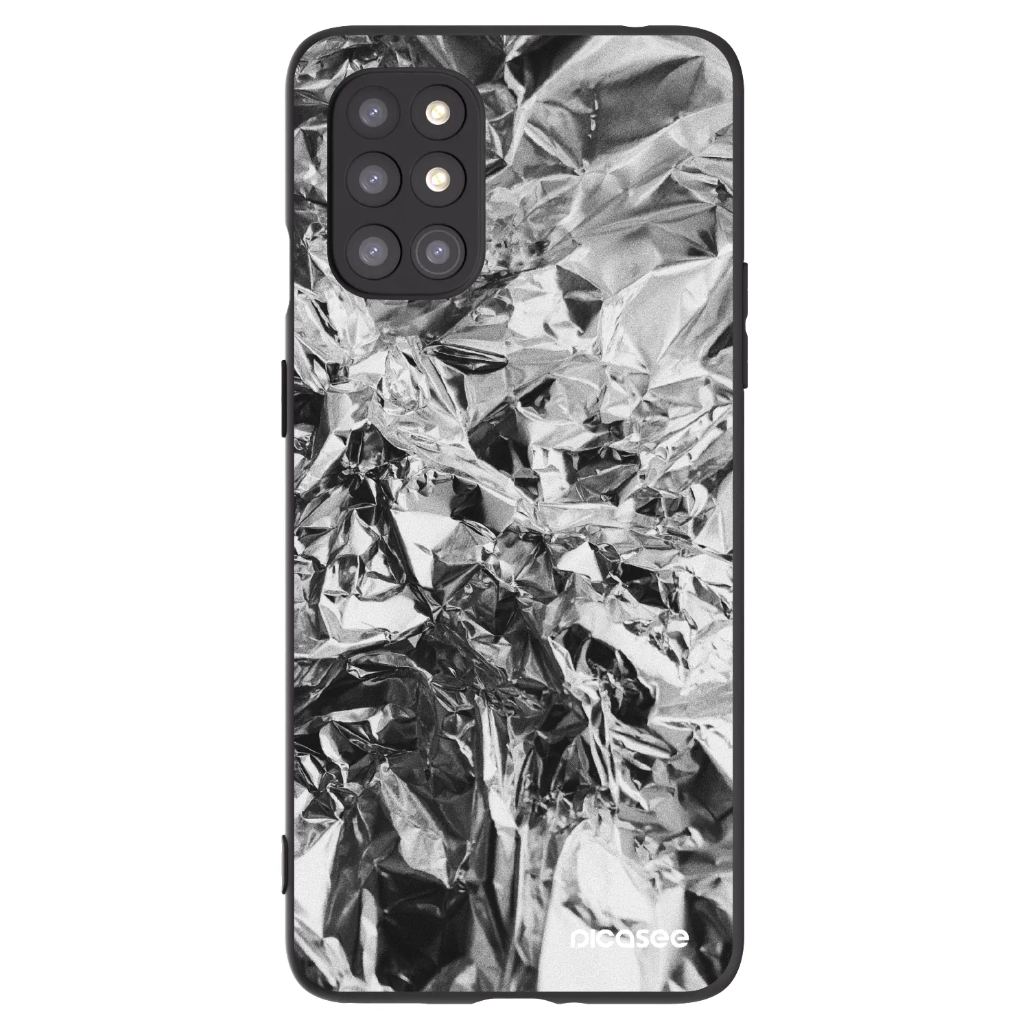 Picasee OnePlus 8T Hülle - Schwarzes Silikon - Chrome