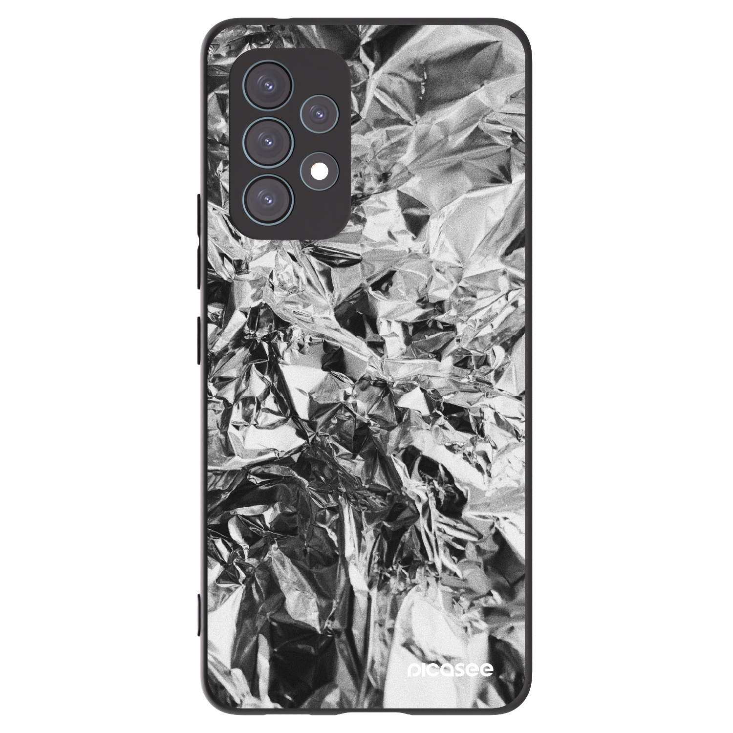Picasee Samsung Galaxy A53 5G A536 Hülle - Schwarzes Silikon - Chrome