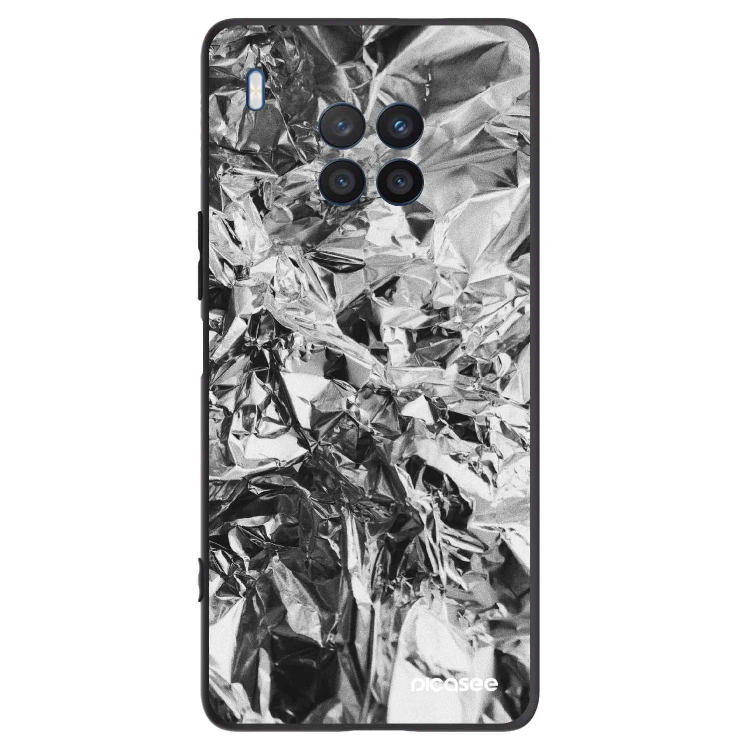 Picasee Honor 50 Lite Hülle - Schwarzes Silikon - Chrome