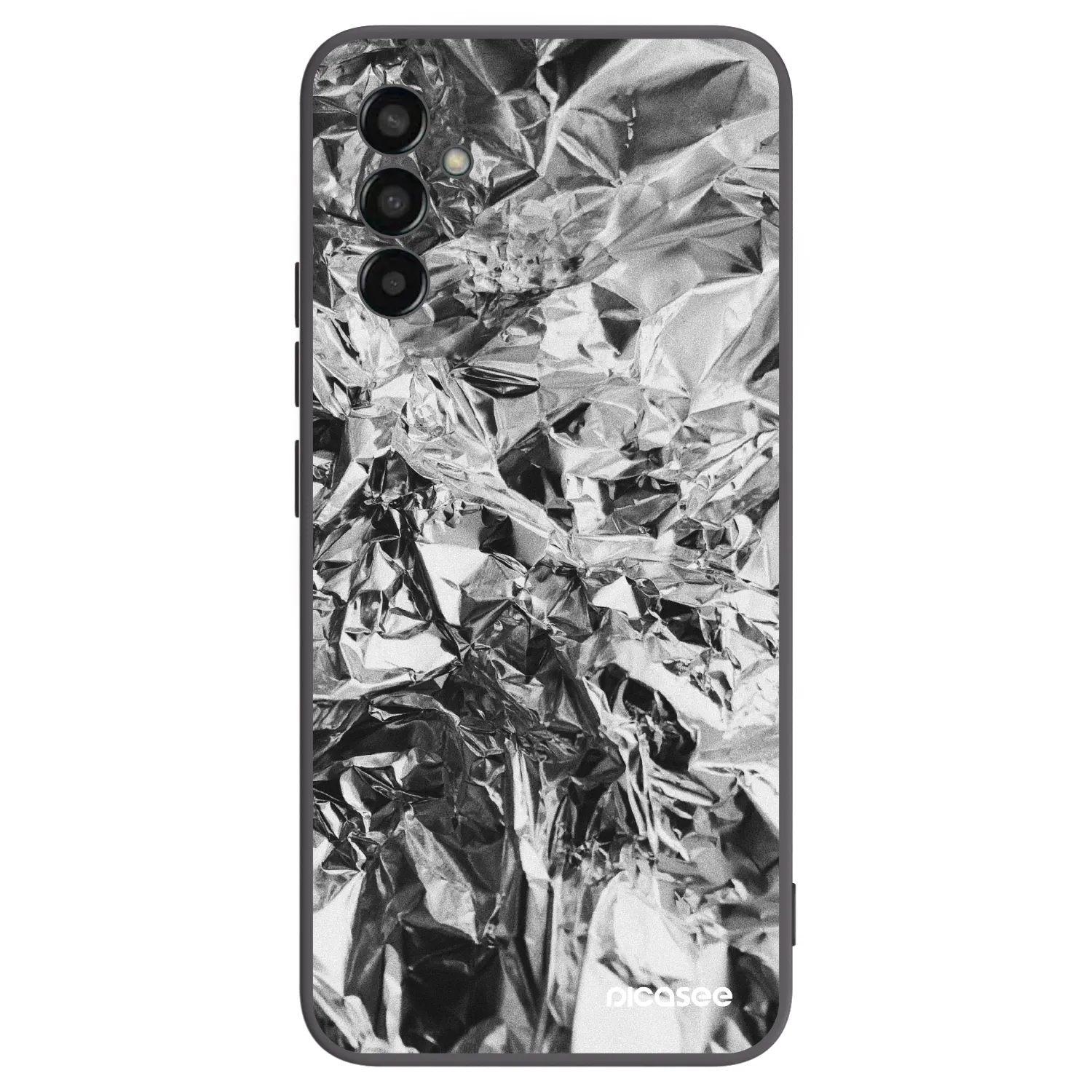 Picasee Samsung Galaxy M13 M135F Hülle - Schwarzes Silikon - Chrome