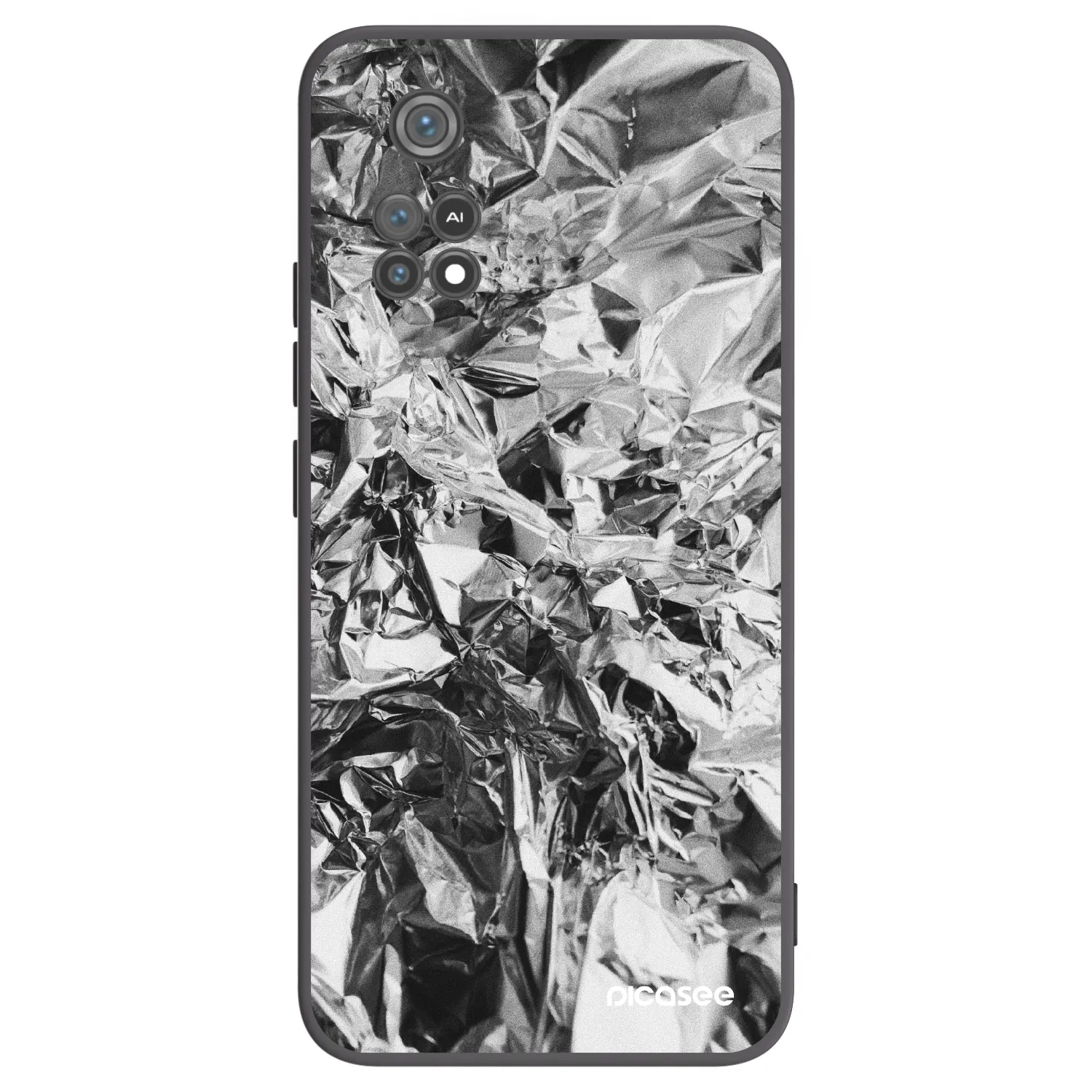 Picasee Xiaomi Poco M4 Pro Hülle - Schwarzes Silikon - Chrome