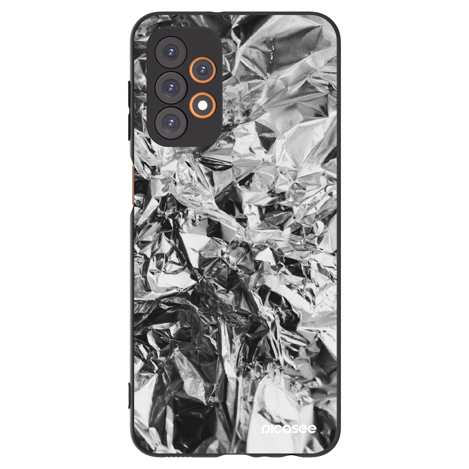 Picasee Samsung Galaxy A23 A235F 4G Hülle - Schwarzes Silikon - Chrome