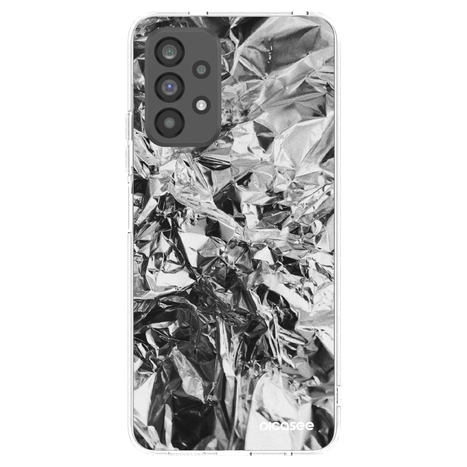 Picasee Samsung Galaxy A73 5G Hülle - Transparentes Silikon - Chrome