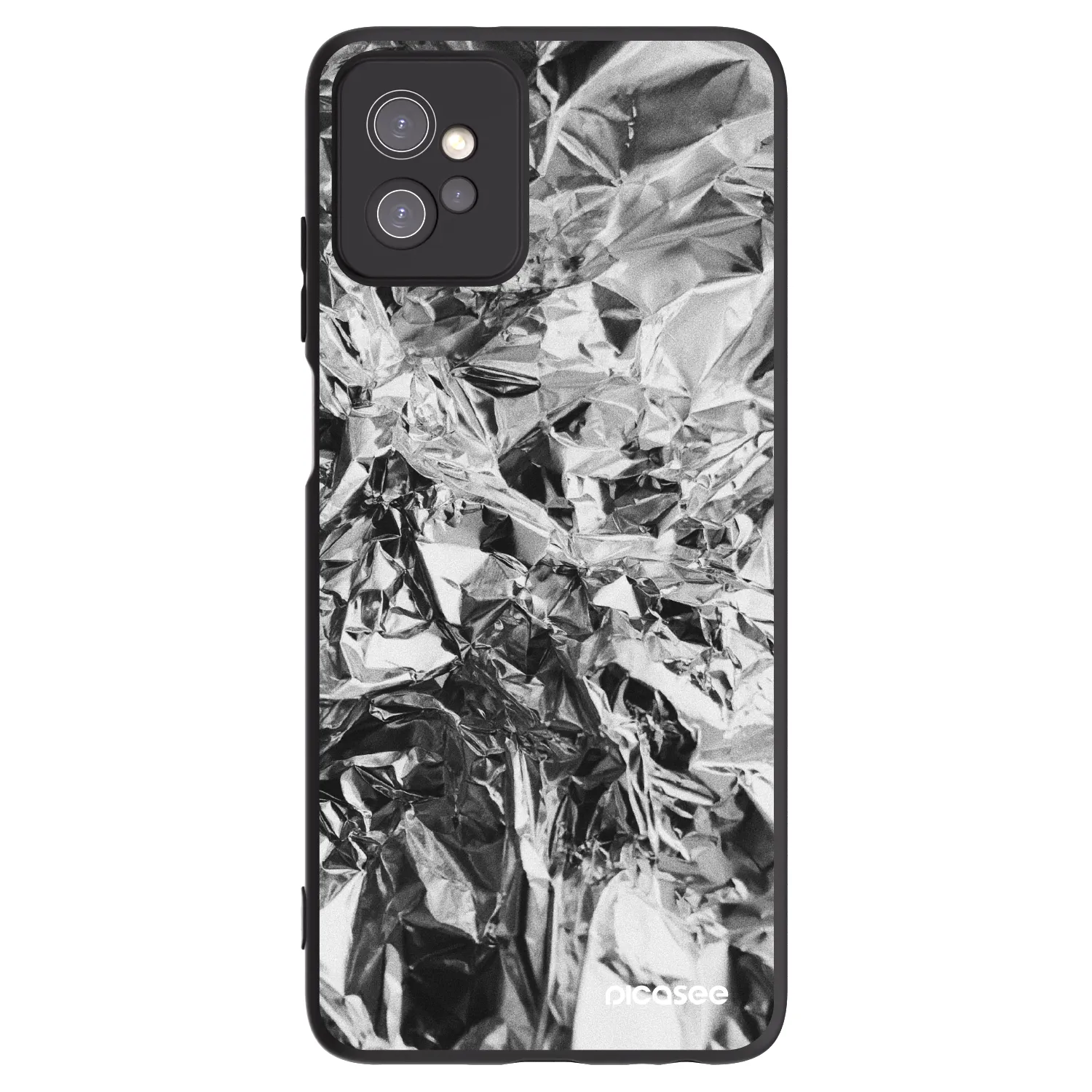 Picasee Motorola Moto G32 Hülle - Schwarzes Silikon - Chrome