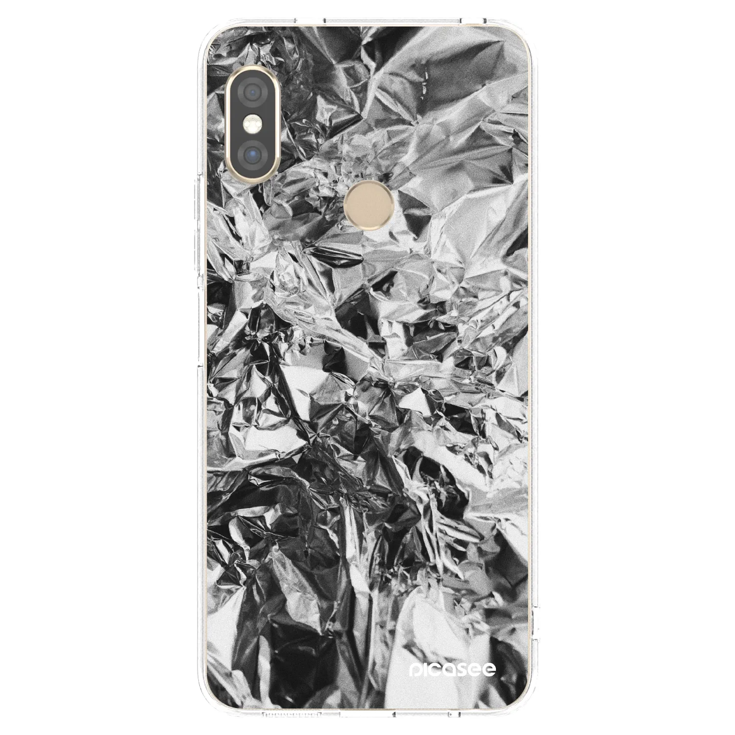 Picasee Xiaomi Redmi Note 5 Global Hülle - Transparentes Silikon - Chrome
