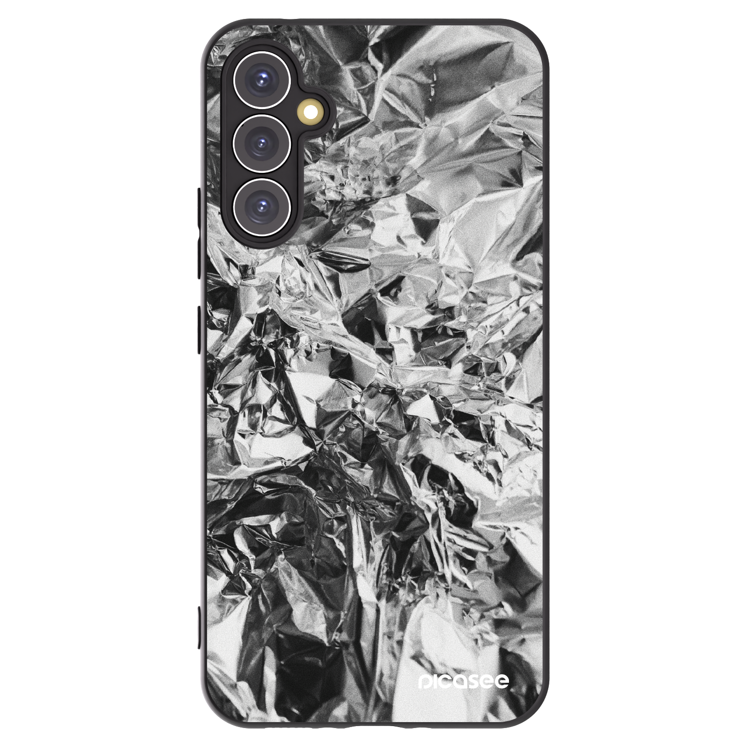 Picasee Samsung Galaxy A34 5G A346B Hülle - Schwarzes Silikon - Chrome