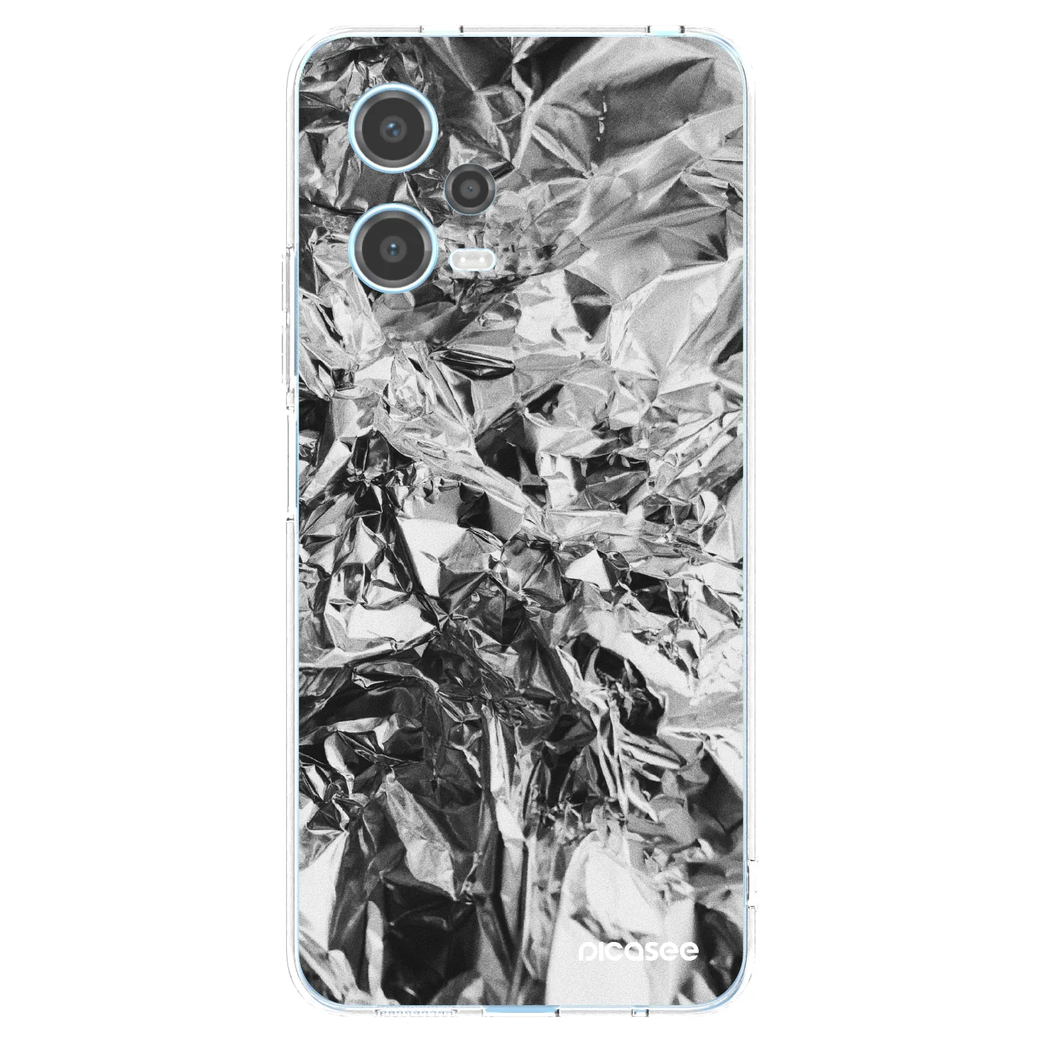 Picasee Xiaomi Redmi Note 12 5G Hülle - Transparentes Silikon - Chrome