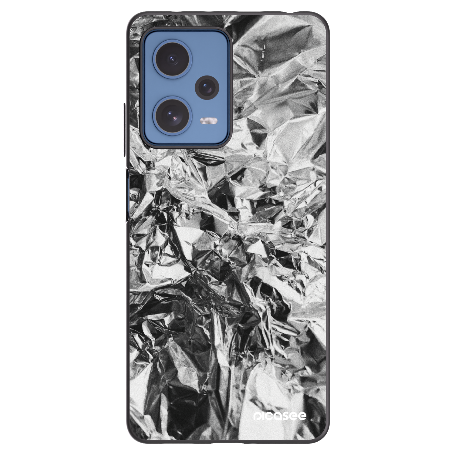 Picasee Xiaomi Redmi Note 12 Pro 5G Hülle - Schwarzes Silikon - Chrome