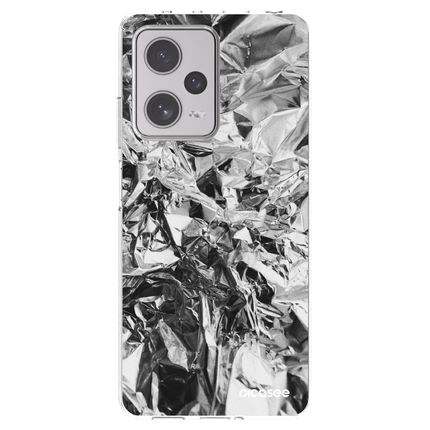 Picasee Xiaomi Redmi Note 12 Pro+ 5G Hülle - Transparentes Silikon - Chrome