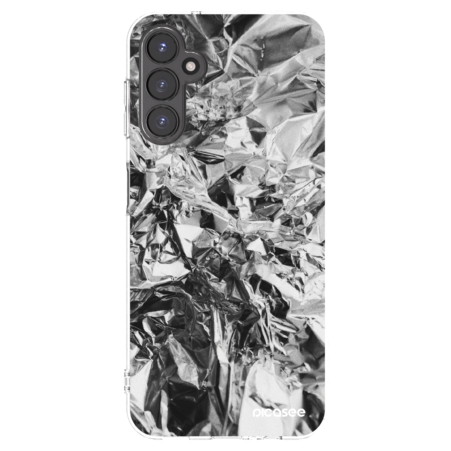 Picasee Samsung Galaxy A14 4G A145R Hülle - Transparentes Silikon - Chrome