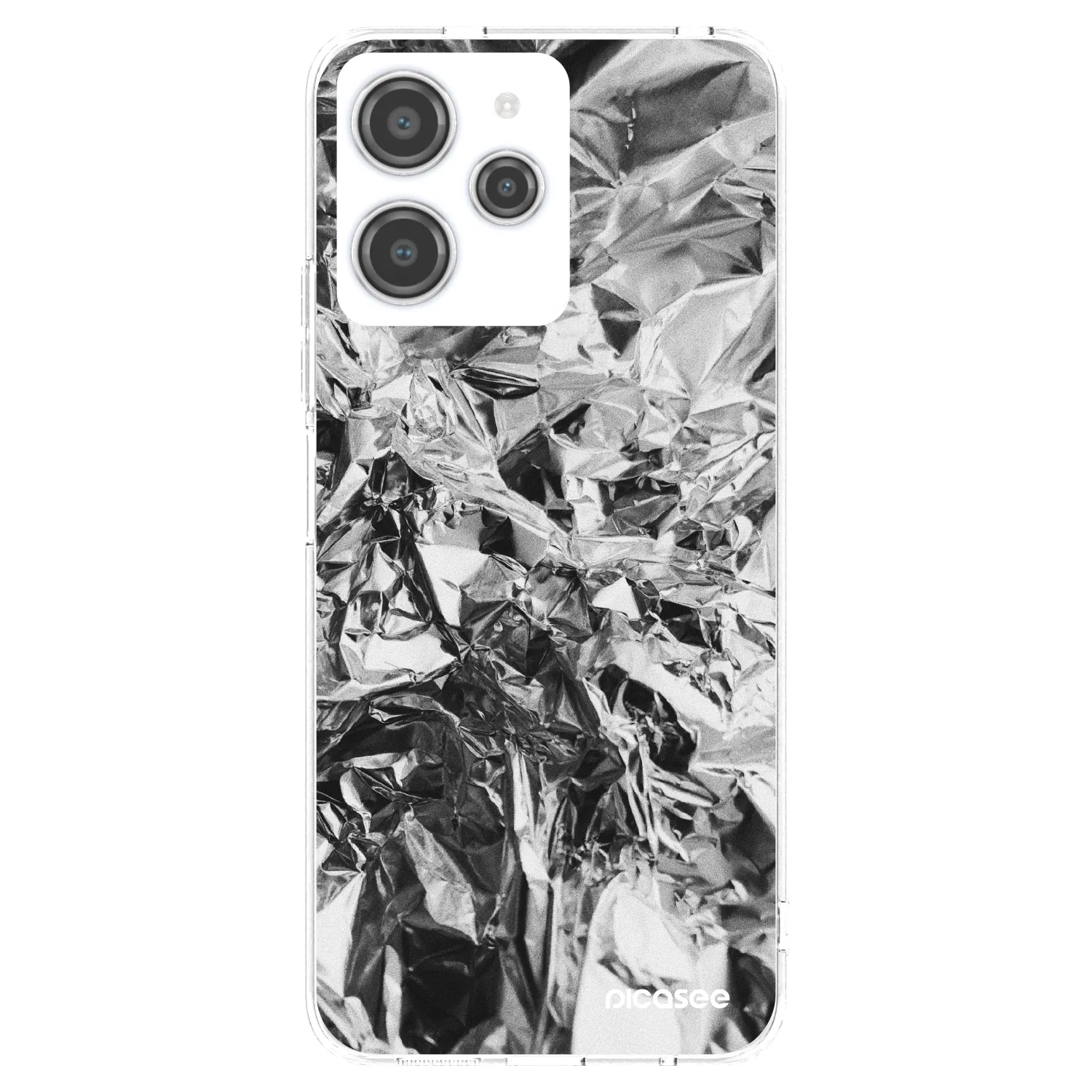 Picasee Xiaomi Redmi 12 4G Hülle - Transparentes Silikon - Chrome