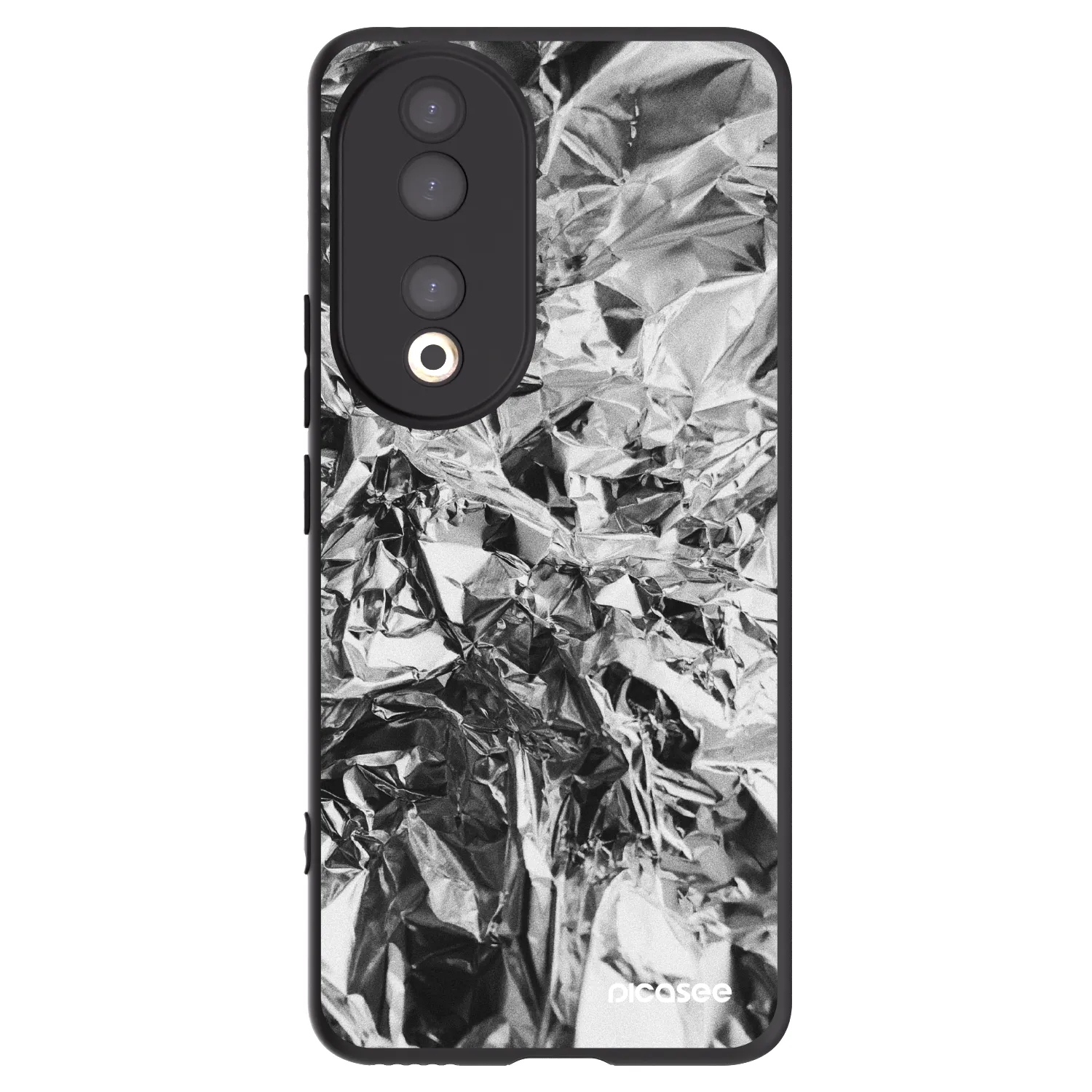 Picasee Honor 90 5G Hülle - Schwarzes Silikon - Chrome