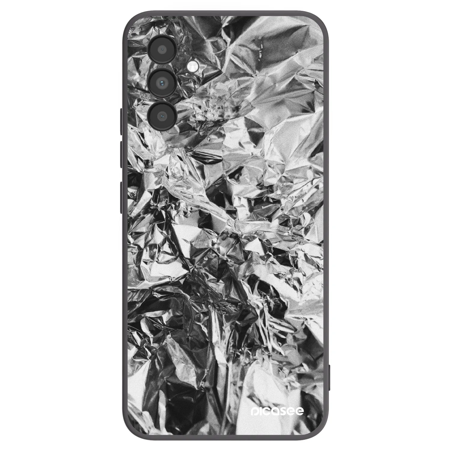 Picasee Samsung Galaxy A04s A047F Hülle - Schwarzes Silikon - Chrome