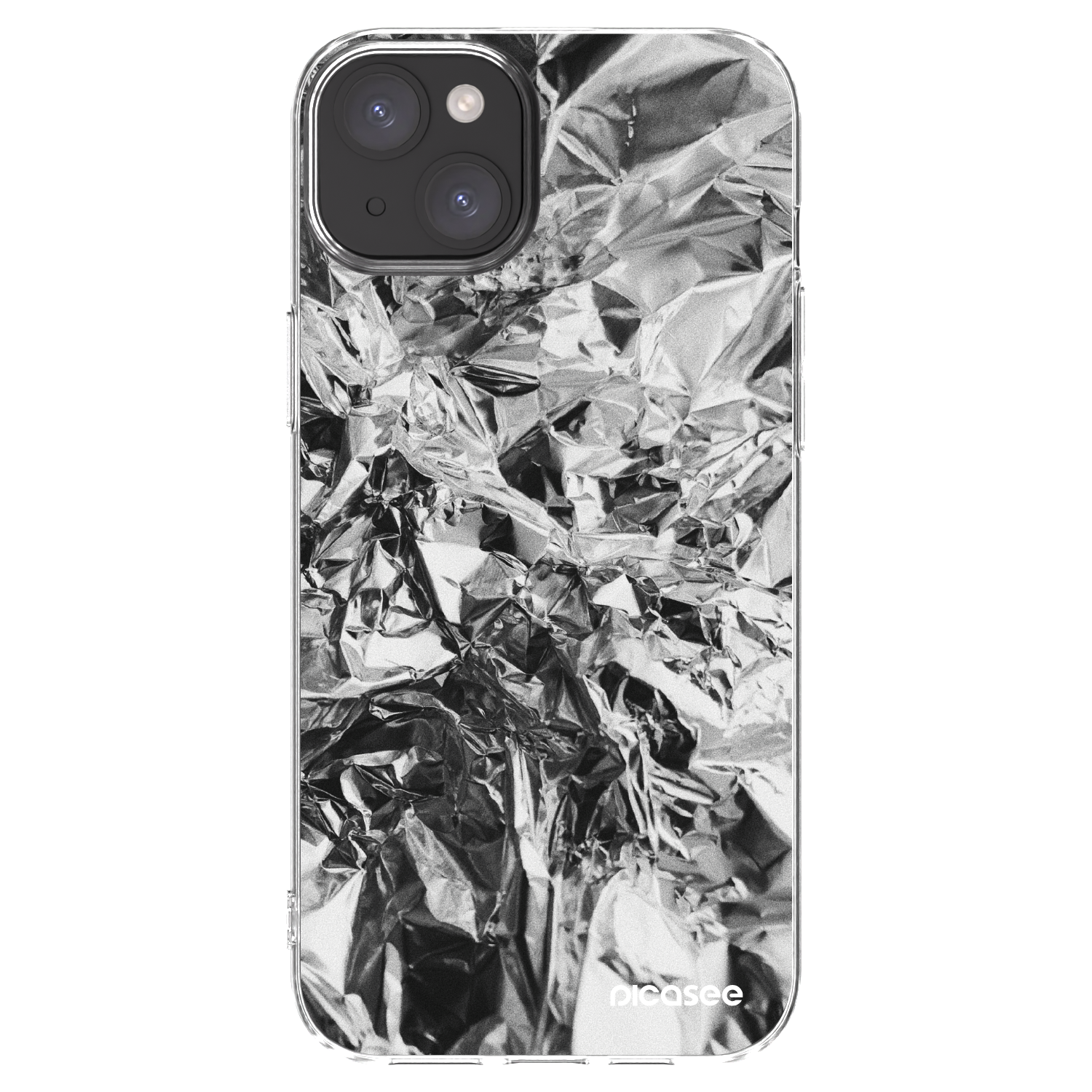 Picasee Apple iPhone 15 Plus Hülle - Transparentes Silikon - Chrome