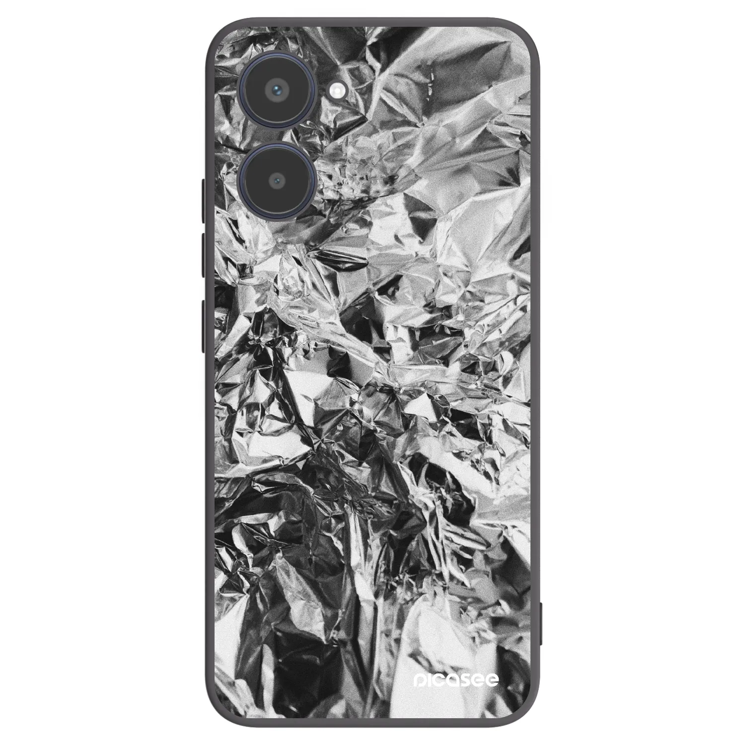 Picasee Realme 10 4G Hülle - Schwarzes Silikon - Chrome