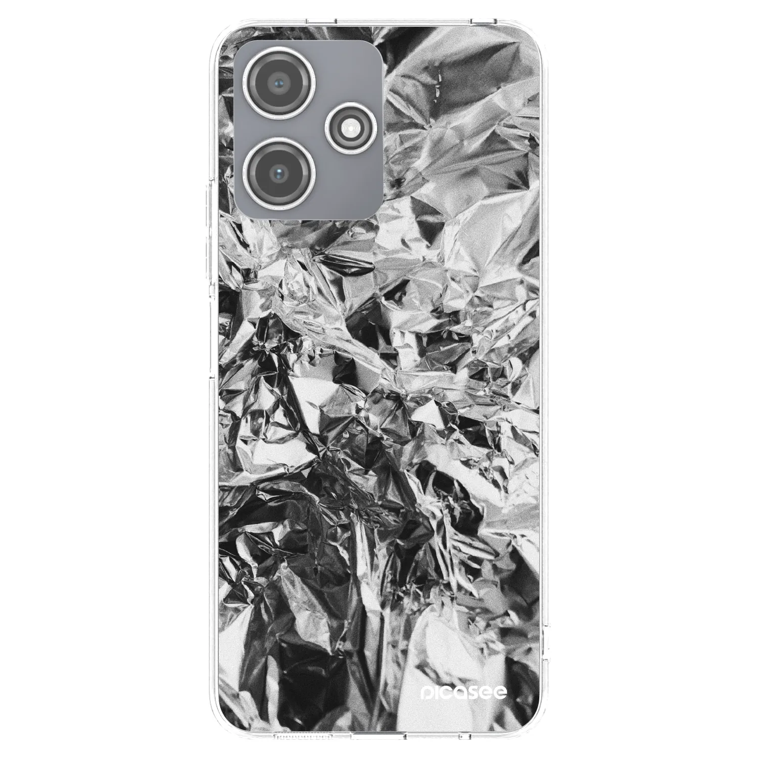 Picasee Xiaomi Redmi 12 5G Hülle - Transparentes Silikon - Chrome