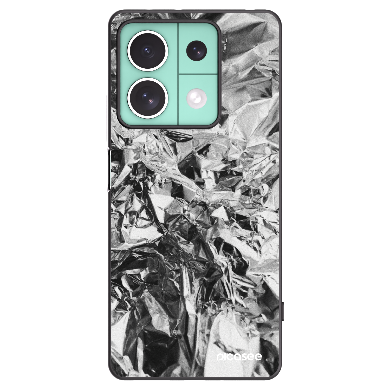 Picasee Xiaomi Redmi Note 13 5G Hülle - Schwarzes Silikon - Chrome