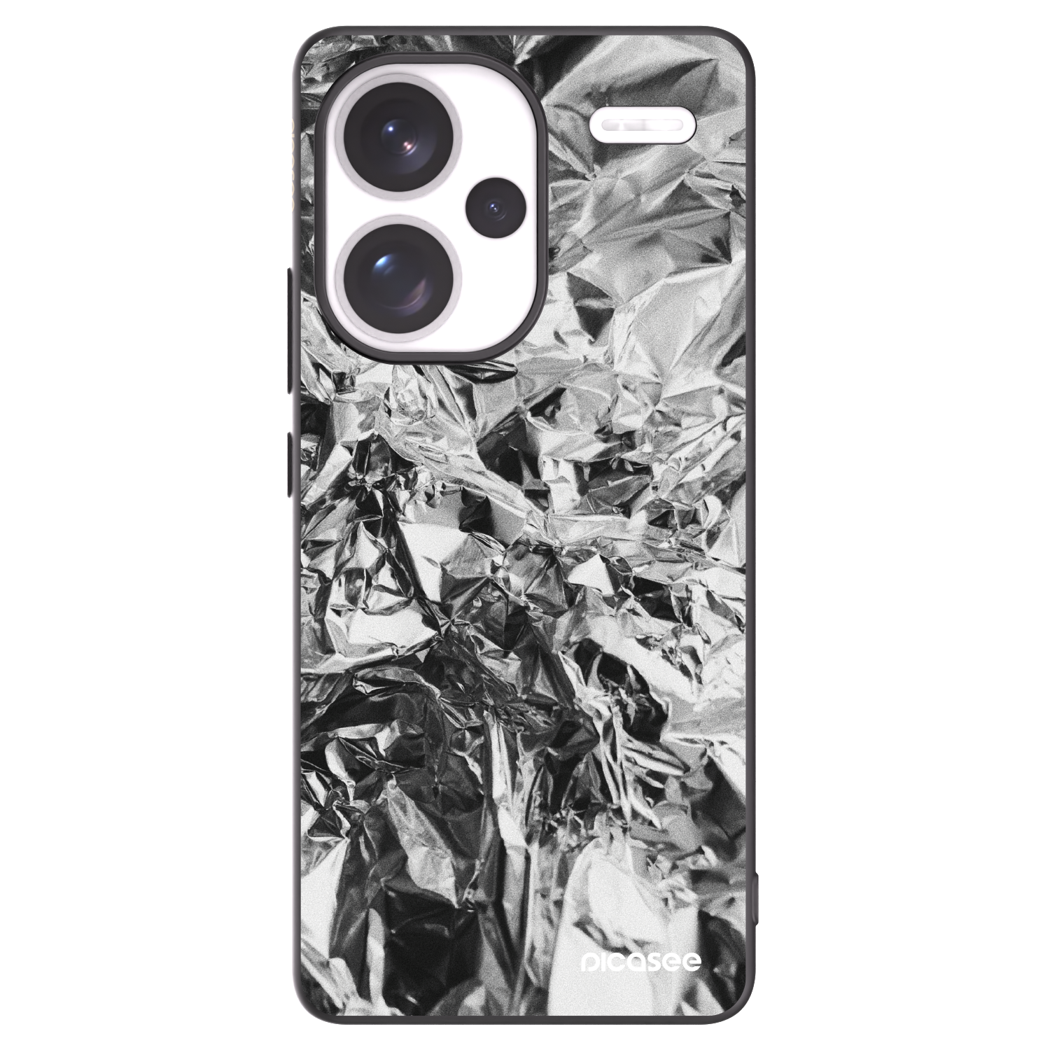 Picasee Xiaomi Redmi Note 13 Pro+ 5G Hülle - Schwarzes Silikon - Chrome