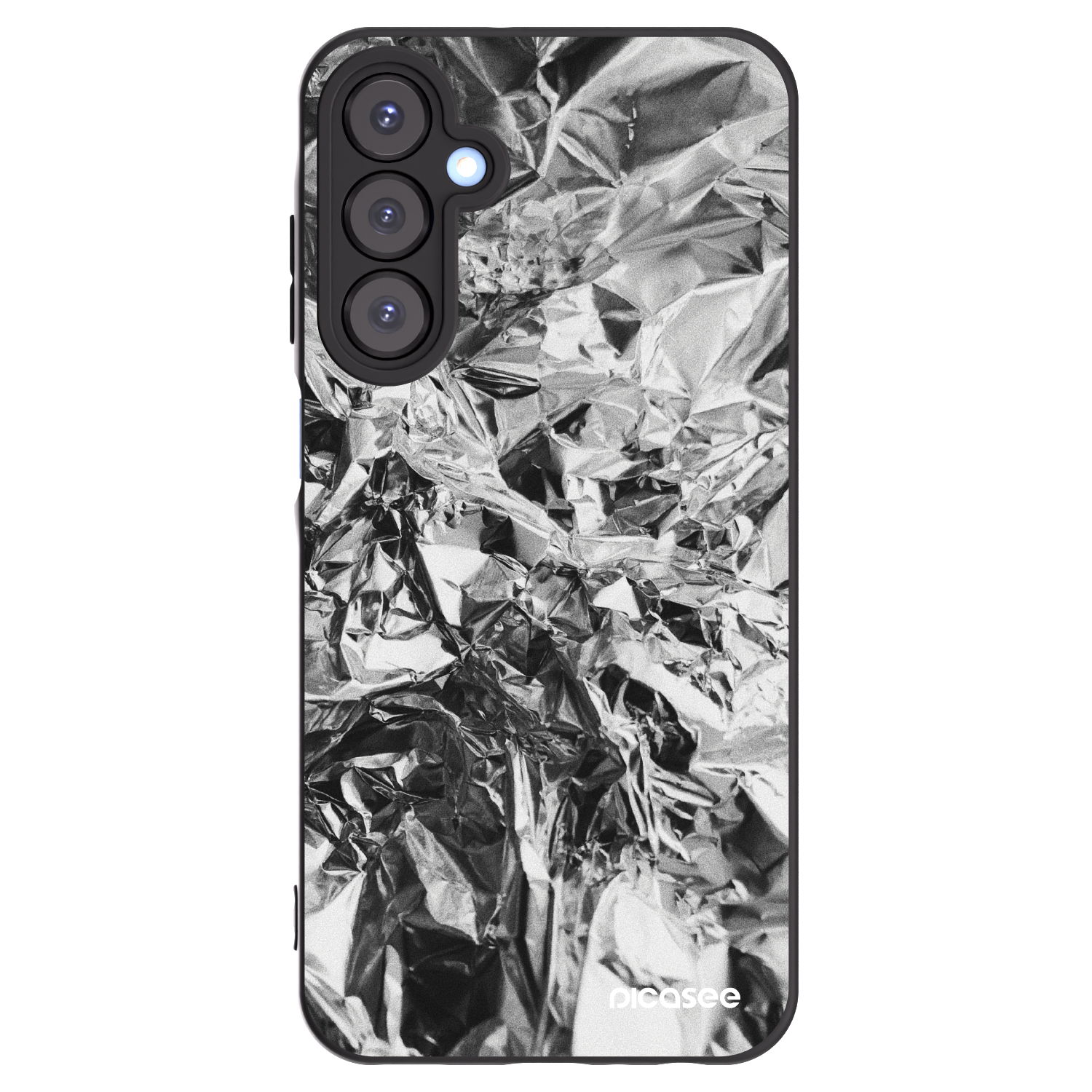Picasee Samsung Galaxy A25 A256B 5G Hülle - Schwarzes Silikon - Chrome