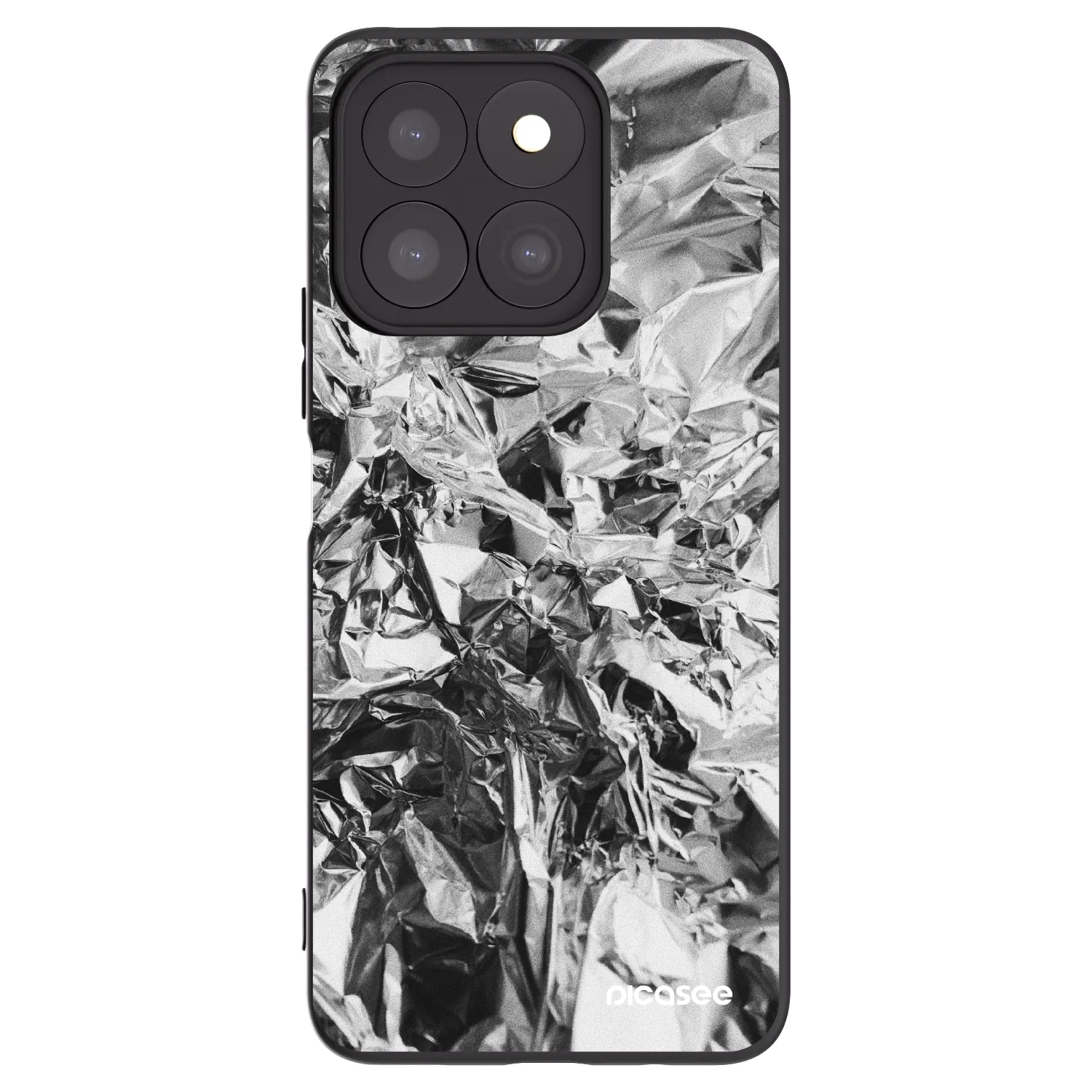 Picasee Honor X8b Hülle - Schwarzes Silikon - Chrome