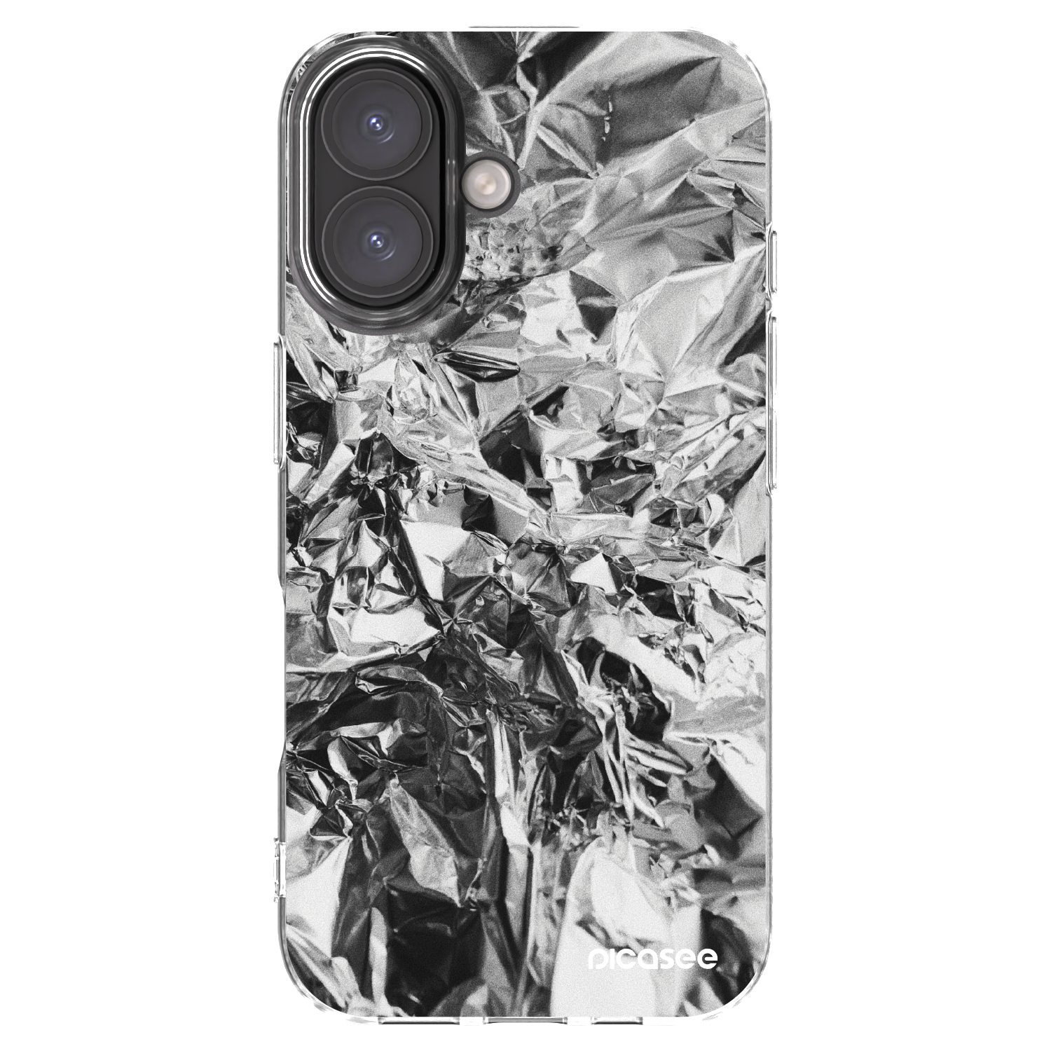 Picasee Apple iPhone 16 Hülle - Transparentes Silikon - Chrome