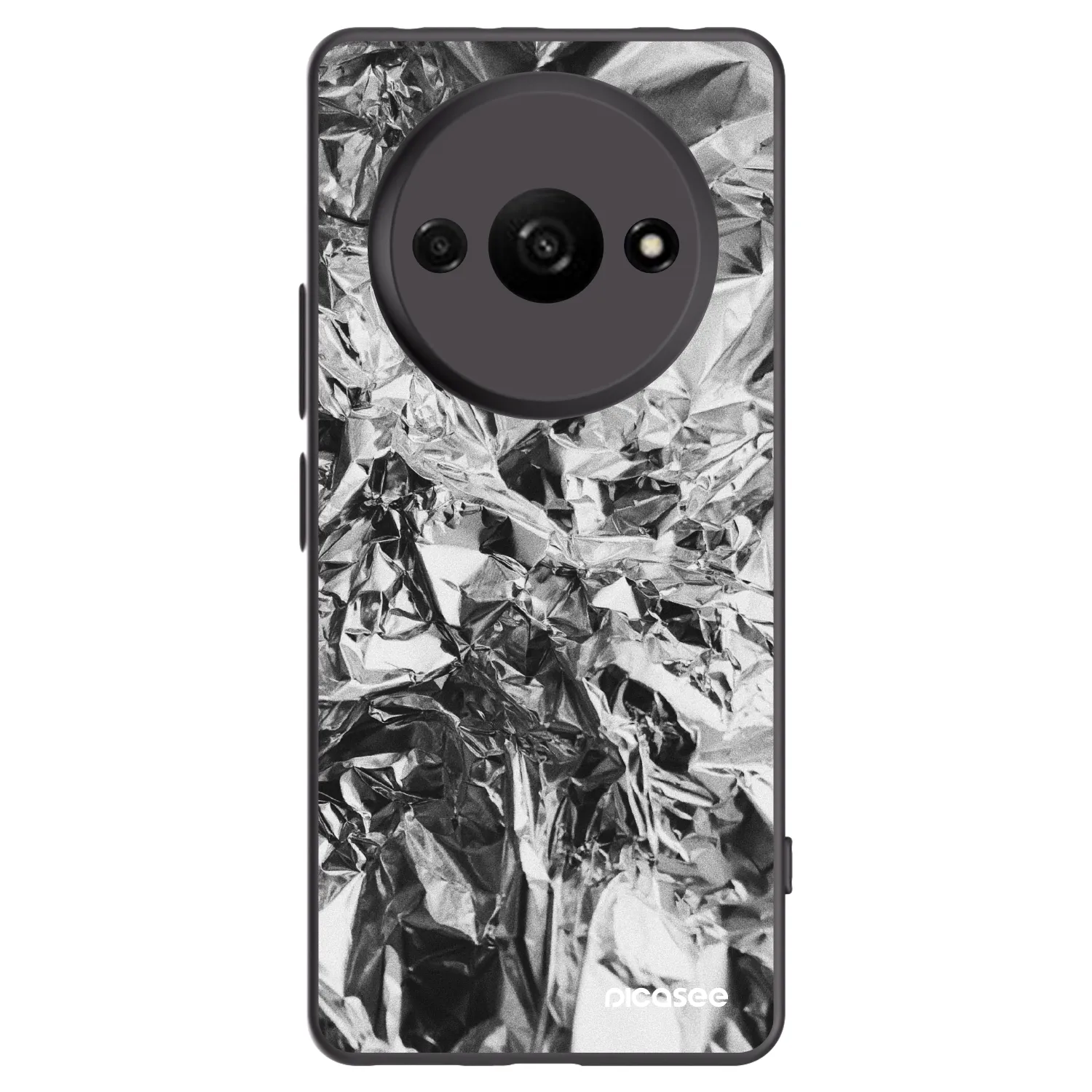 Picasee Xiaomi Redmi A3 Hülle - Schwarzes Silikon - Chrome