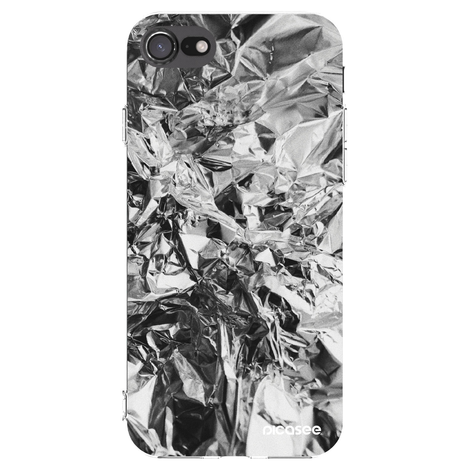 Picasee Apple iPhone 7 Hülle - Transparentes Silikon - Chrome