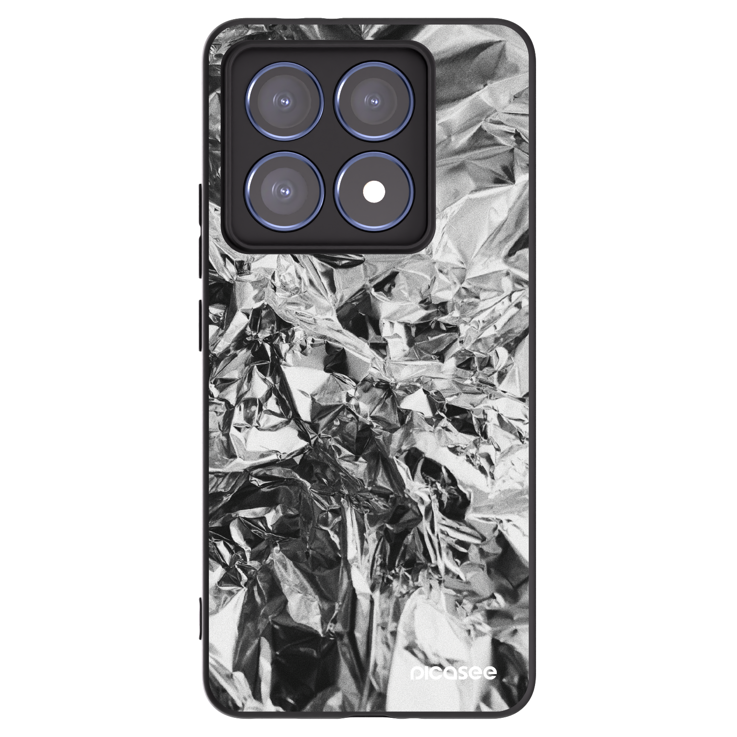 Picasee Xiaomi 14T Pro Hülle - Schwarzes Silikon - Chrome