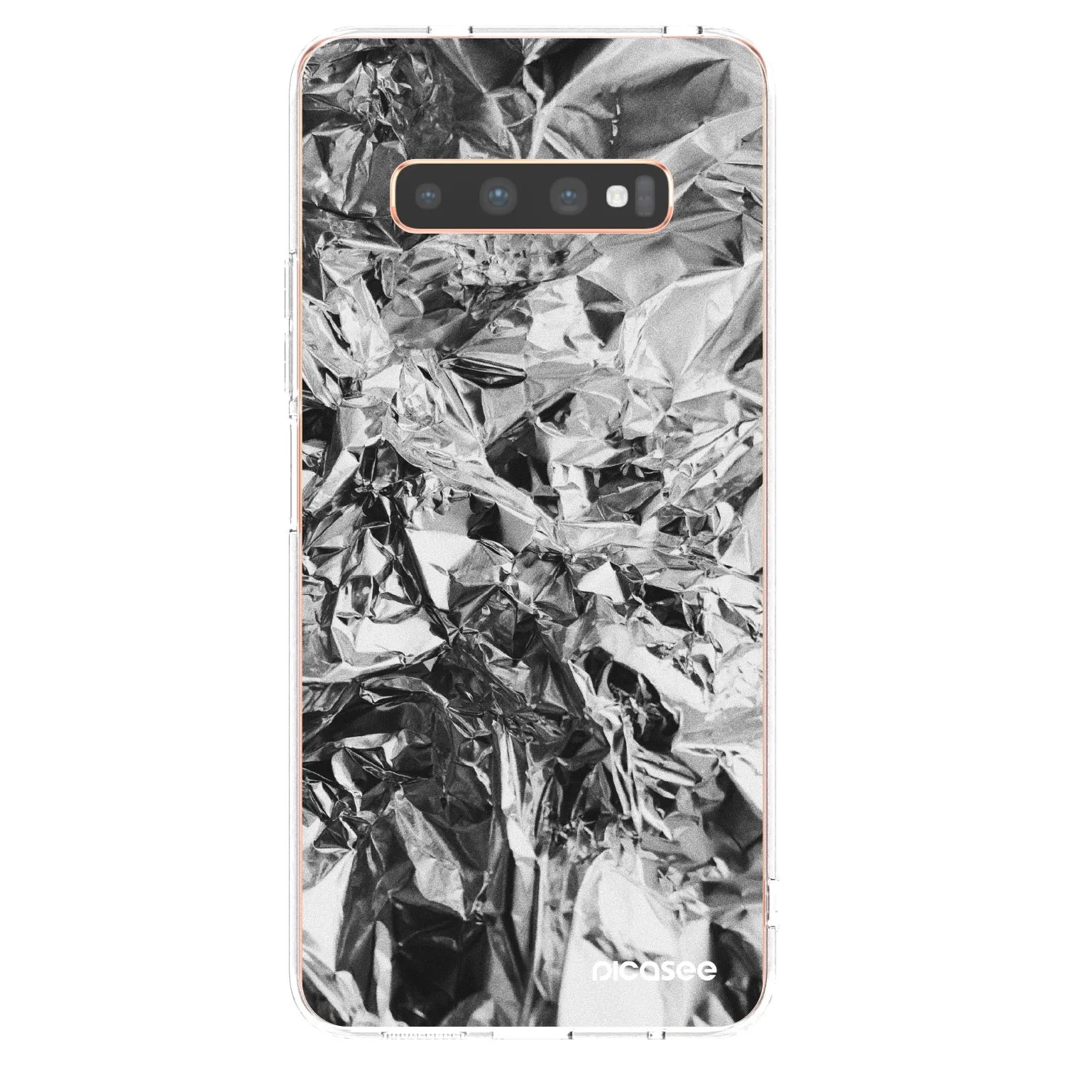 Picasee Samsung Galaxy S10 Plus G975 Hülle - Transparentes Silikon - Chrome