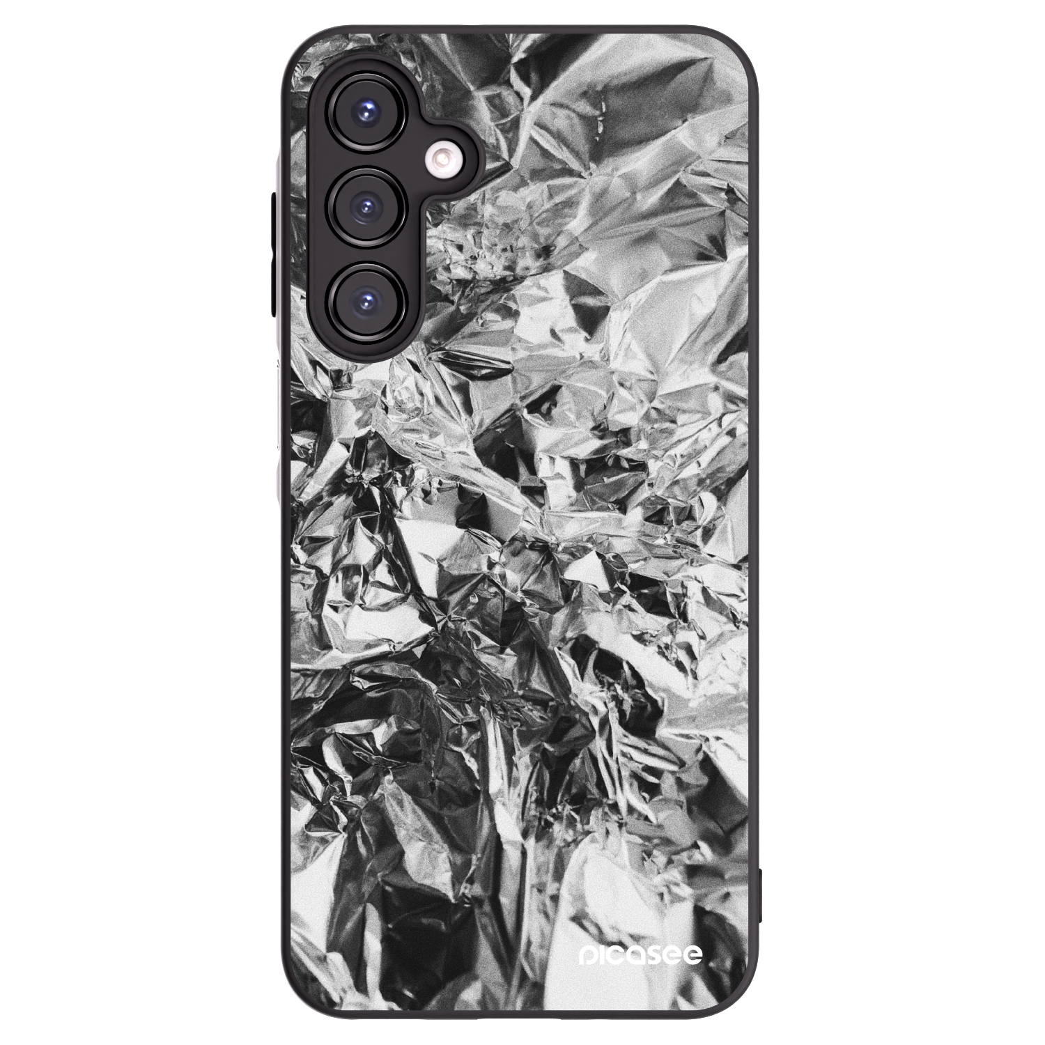 Picasee Samsung Galaxy A16 5G Hülle - Schwarzes Silikon - Chrome